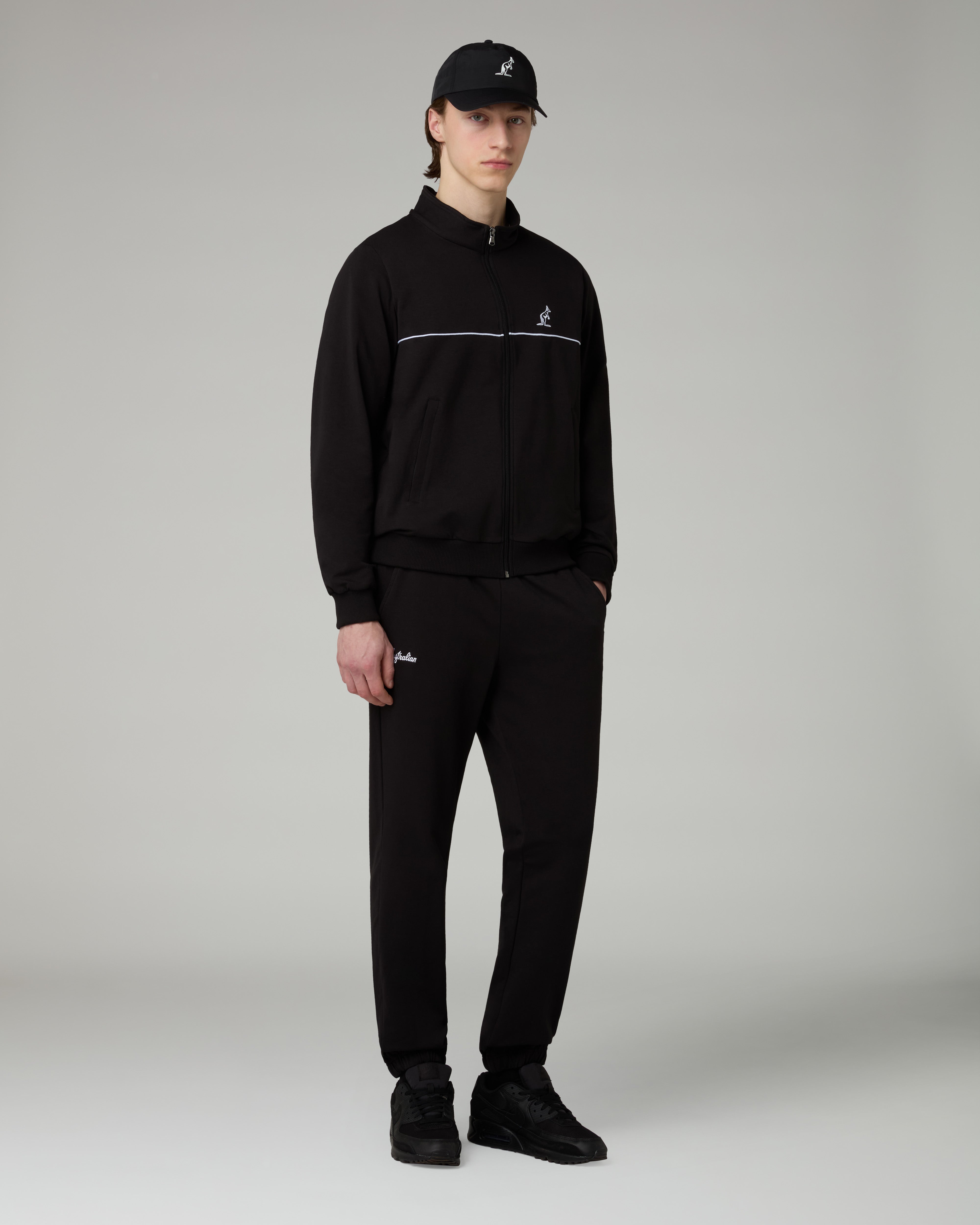 australian-essential-line-tracksuit-tuta-felpa-nera-full-zip image 1