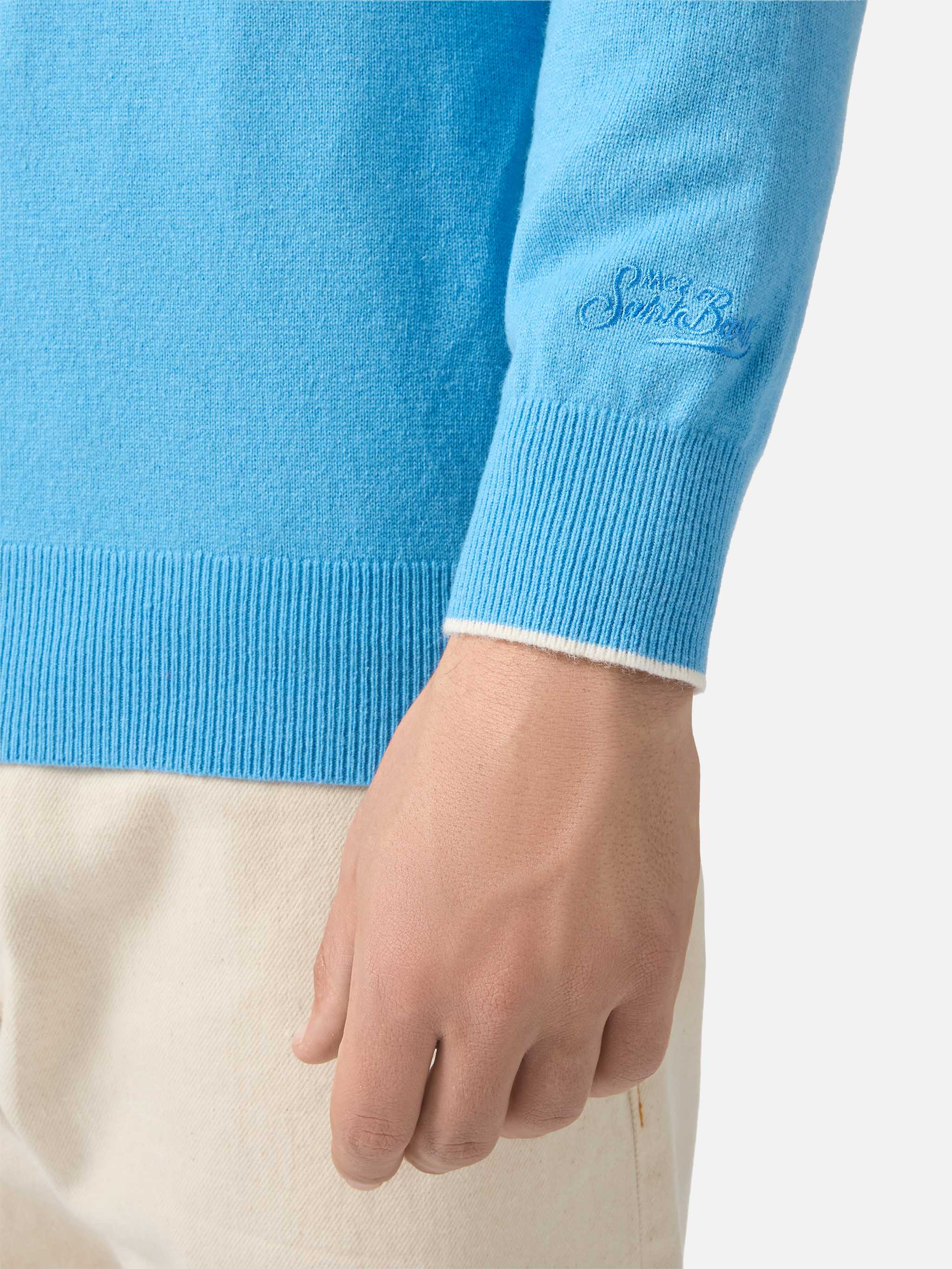 mc2-saint-barth-belmont-light-polo-maglia-azzurra-patch-lazio-special-edition image 4