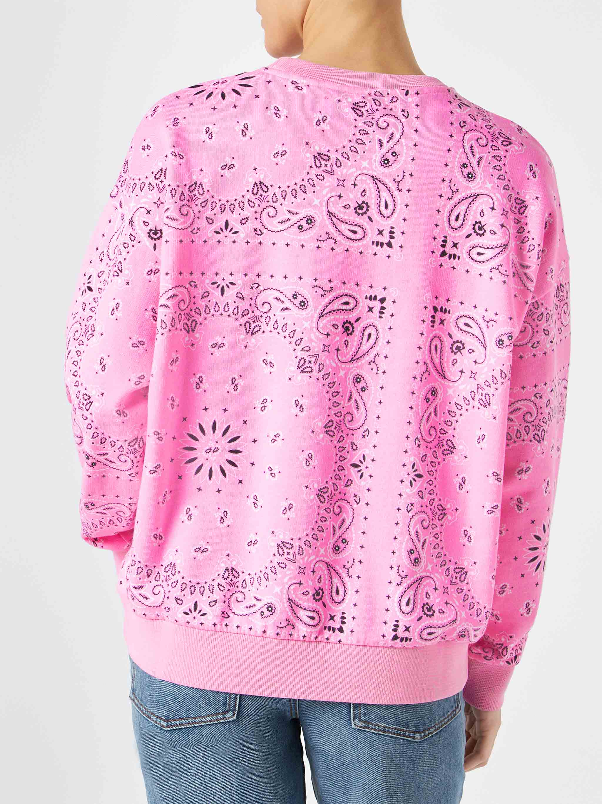 mc2-saint-barth-stardust-felpa-donna-cotone-rosa-bandana image 4
