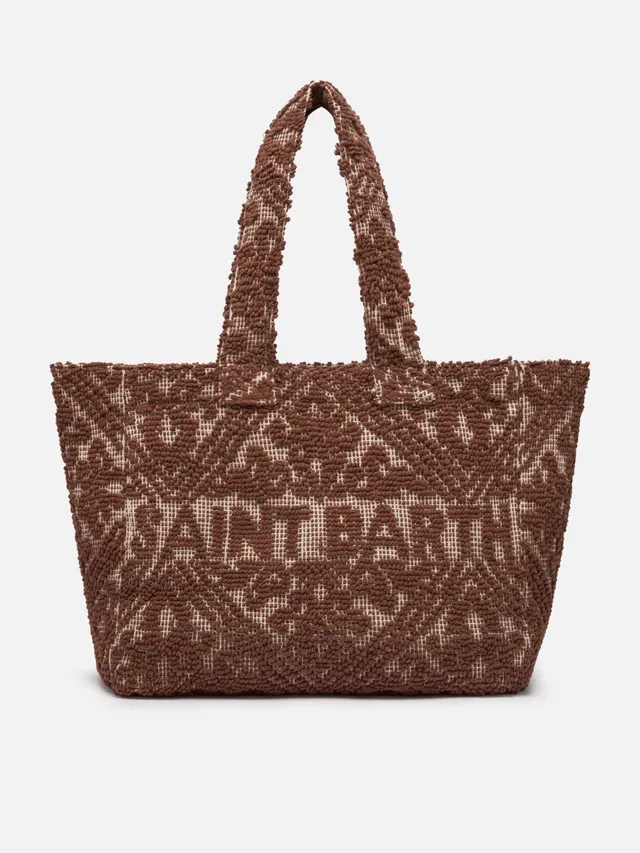 mc2-saint-barth-vanity-tufting-cotton-tote-bag-marrone-tufb0001 image 1