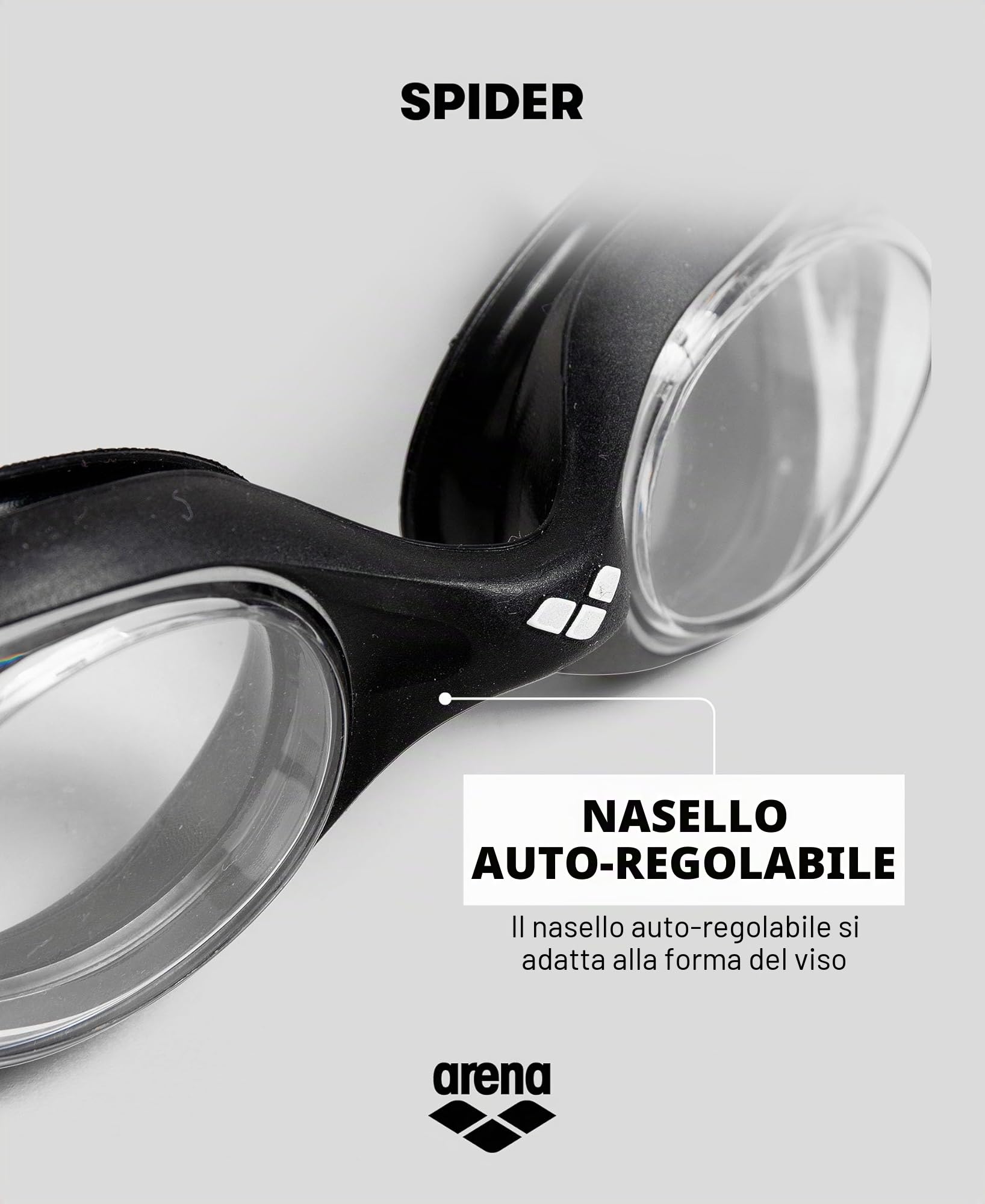 arena-spider-occhialini-nuoto-unisex-adulto-lenti-chiare-anti-appannamento image 5