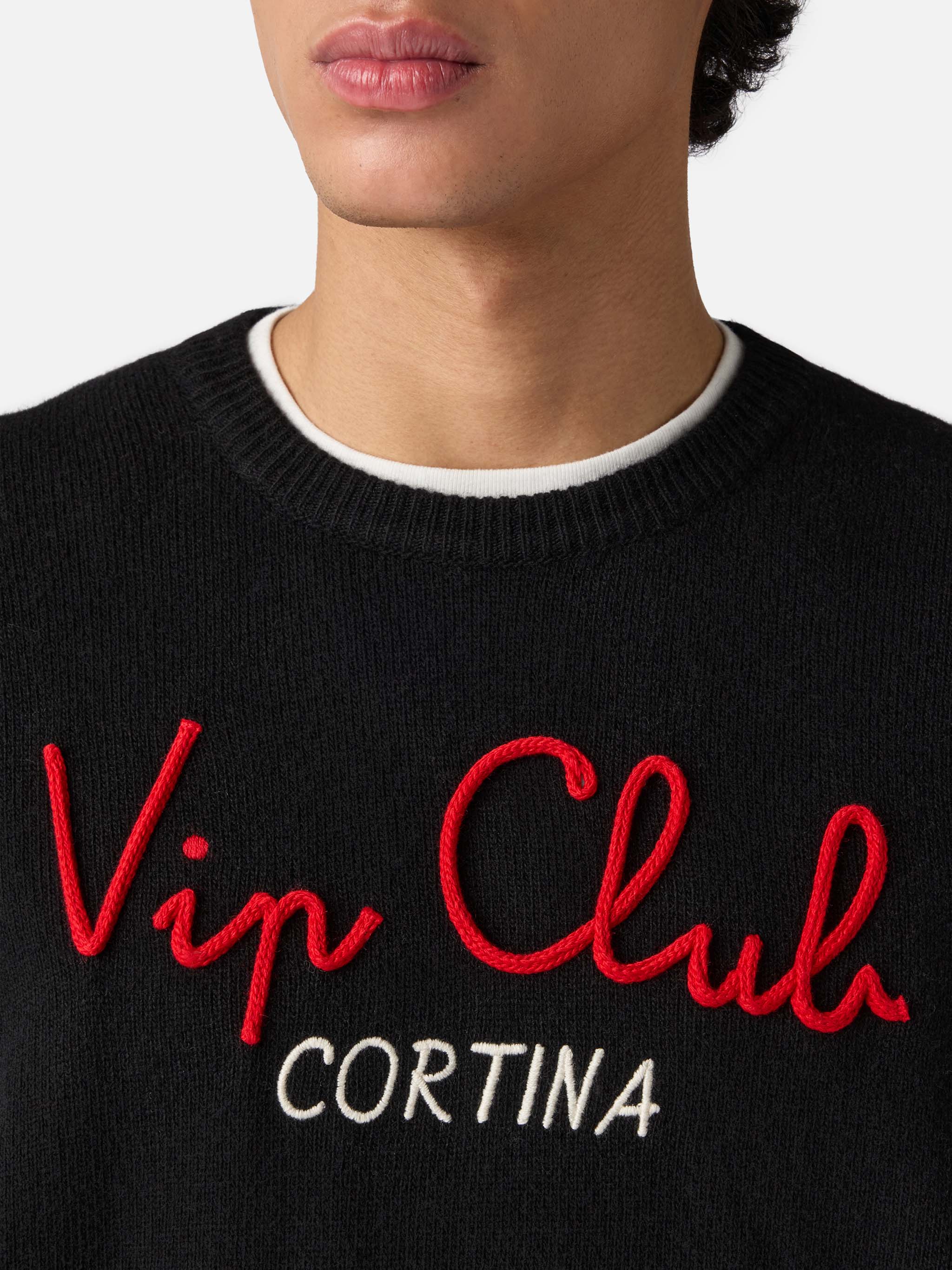 mc2-saint-barth-maglione-girocollo-heron-uomo-nero-con-ricamo-vip-club-cortina-s image 2