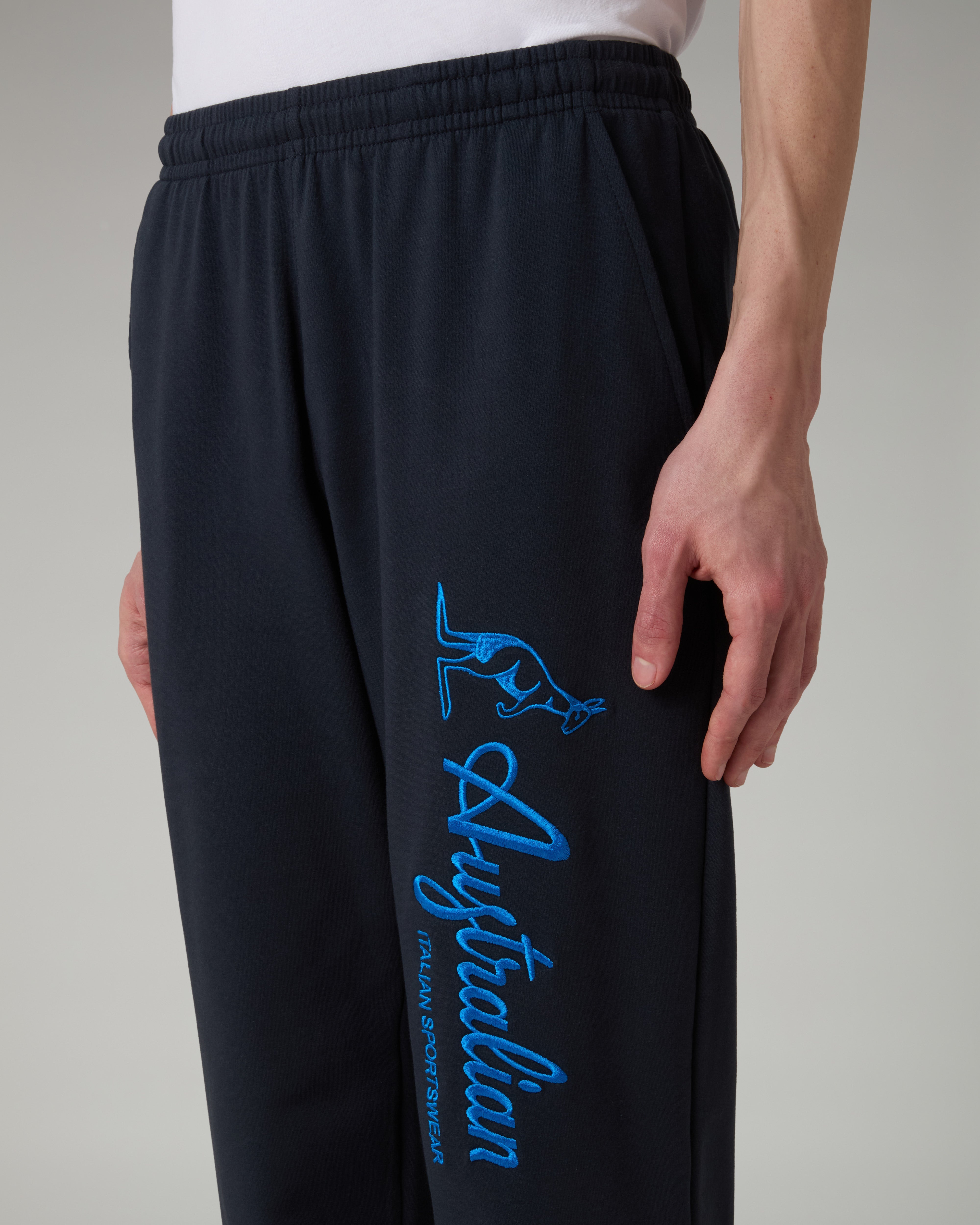 australian-statement-logo-track-pant-pantalone-felpa-uomo-blu-navy-made-in-italy image 5