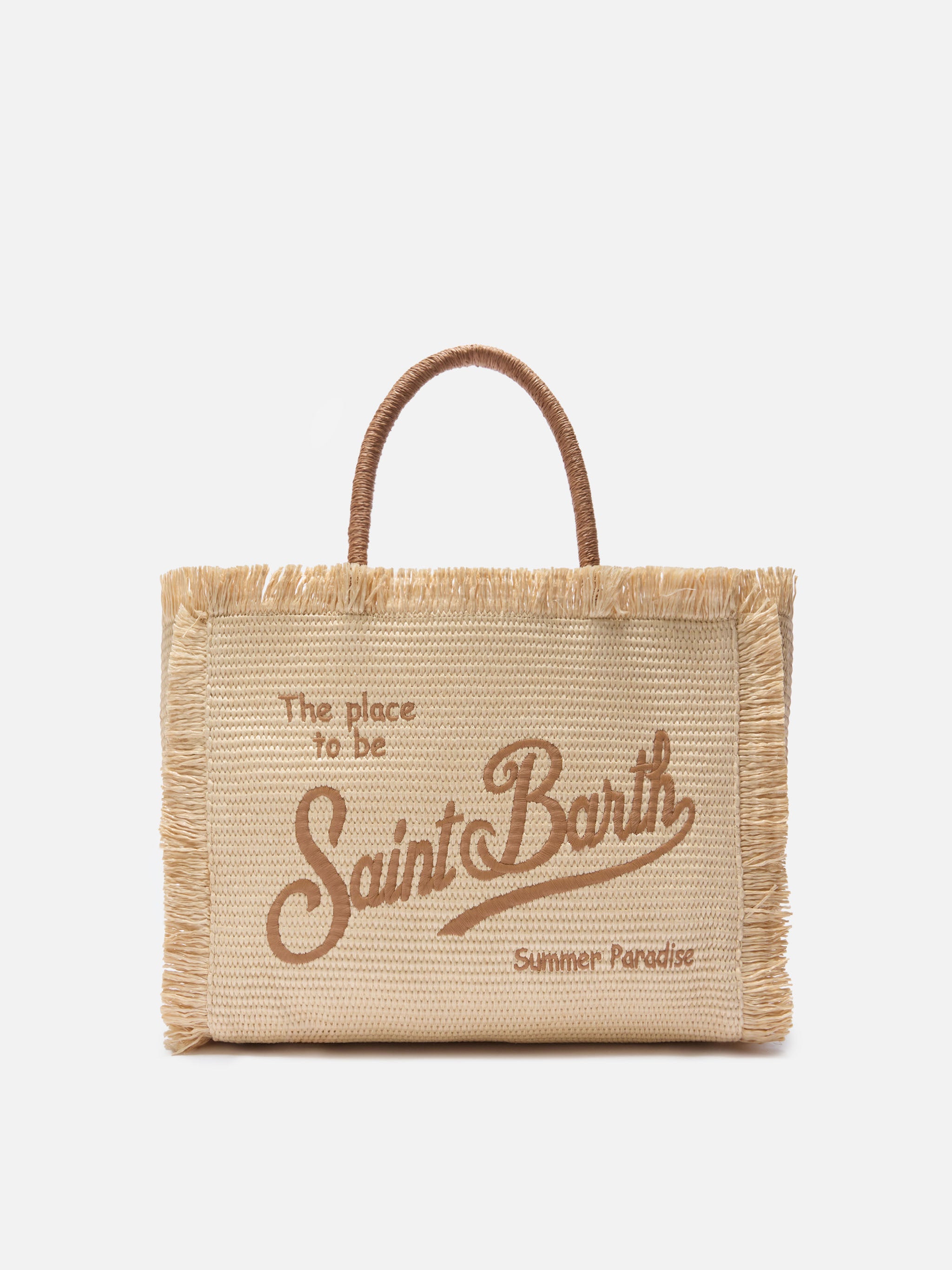 mc2-saint-barth-borsa-vanity-regular-effetto-paglia-beige-con-logo-ricamato image 1