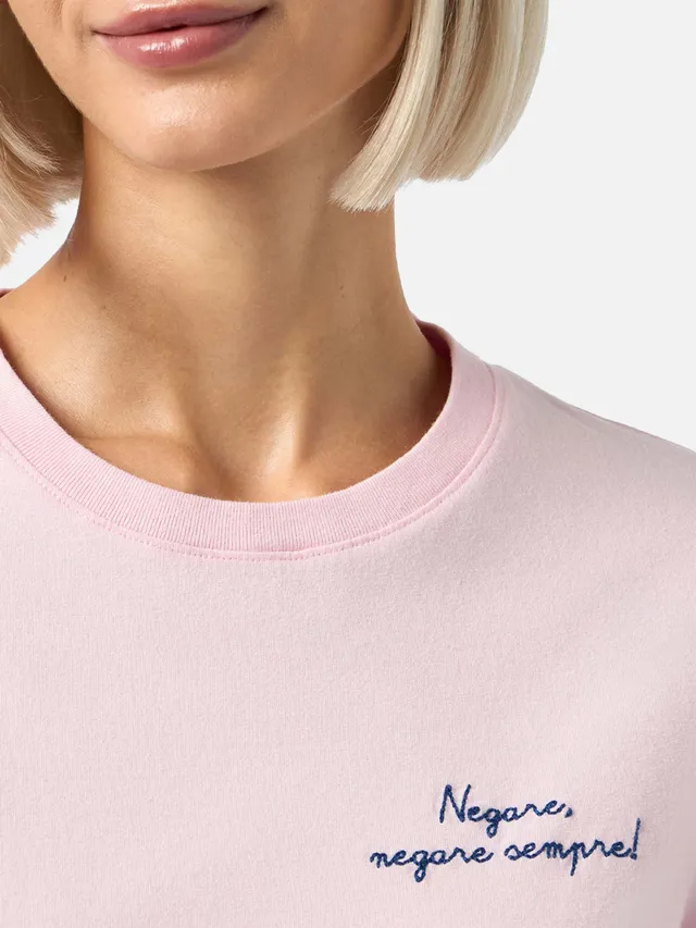 mc2-saint-barth-emilie-emi0002-t-shirt-donna-rosa-stampa-negare-negare-sempre-sp image 1