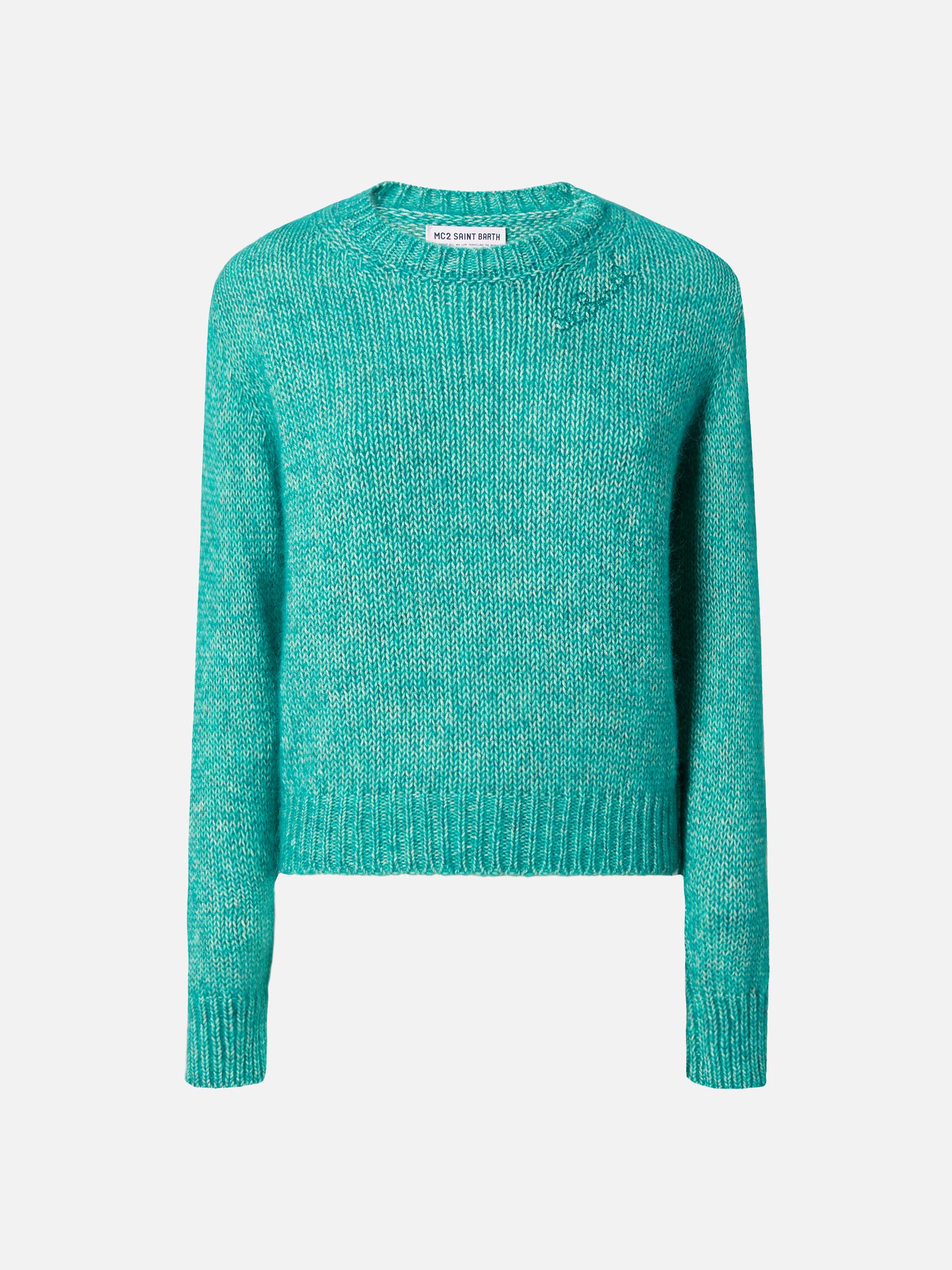 mc2-saint-barth-maglione-new-queen-crop-soft-girocollo-verde-acqua image 5