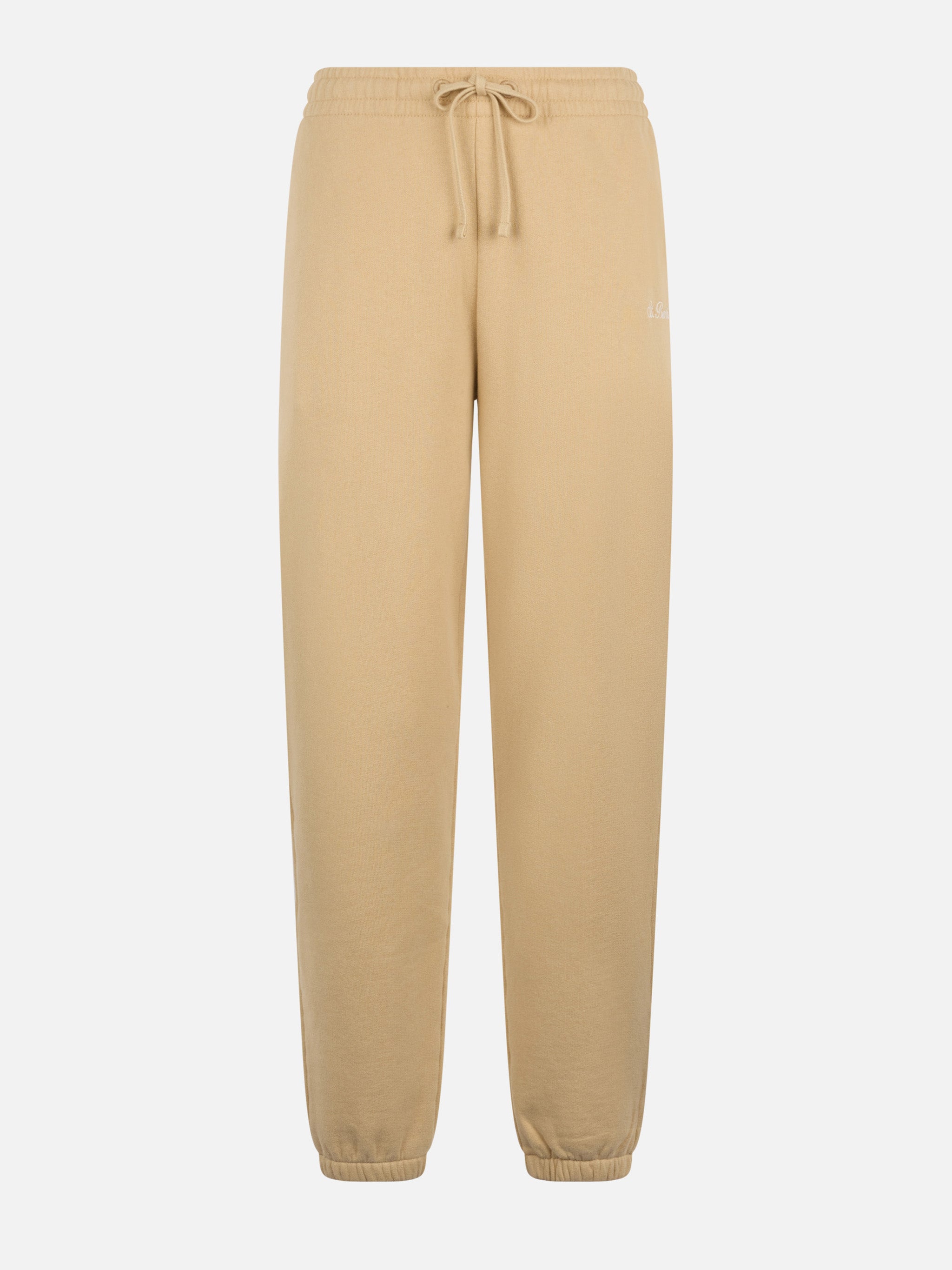 mc2-saint-barth-odalys-pantaloni-jogger-in-felpa-di-cotone-beige-donna image 1