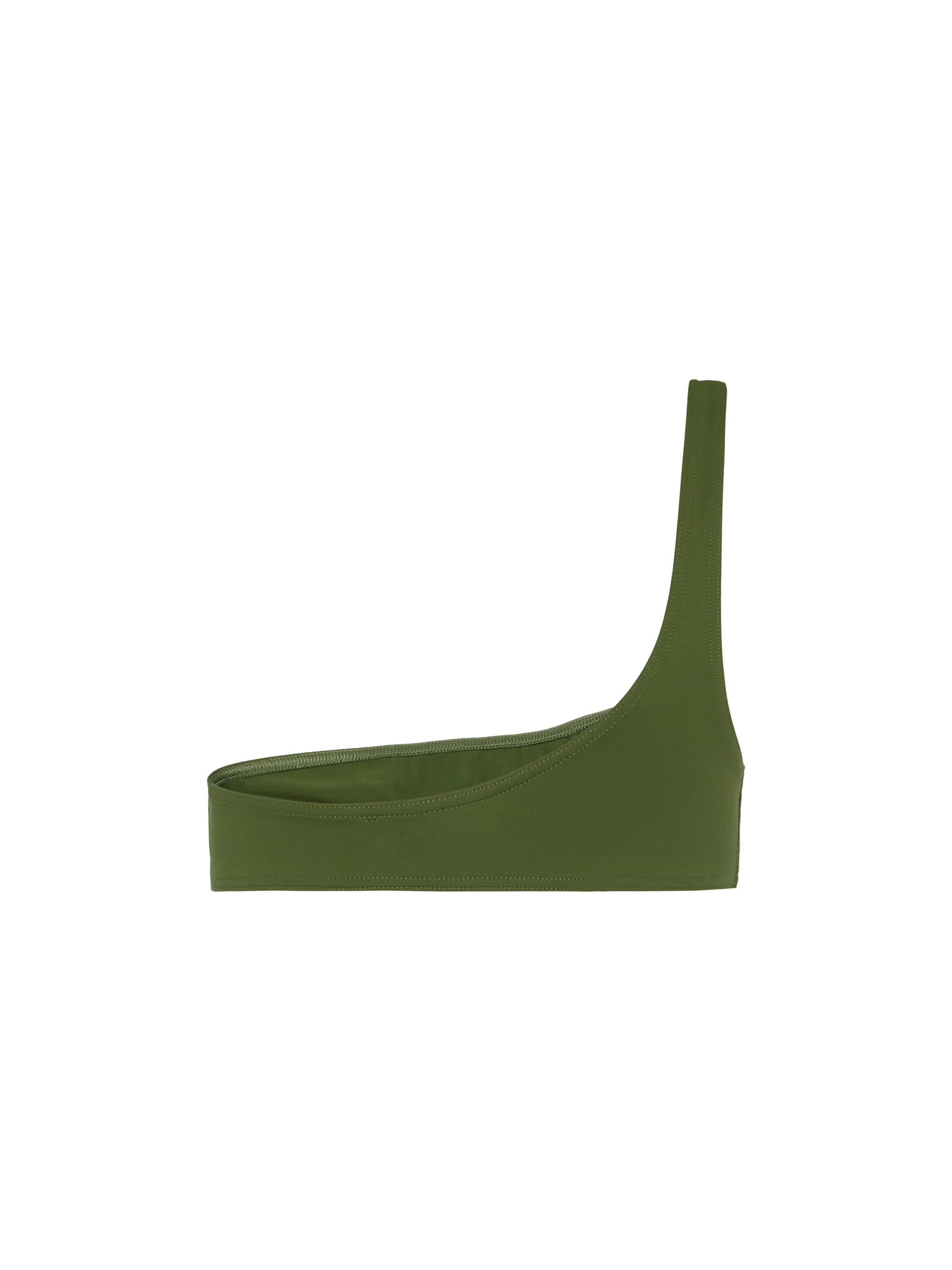 mc2-saint-barth-top-bikini-celestine-bralette-monospalla-verde-militare image 2
