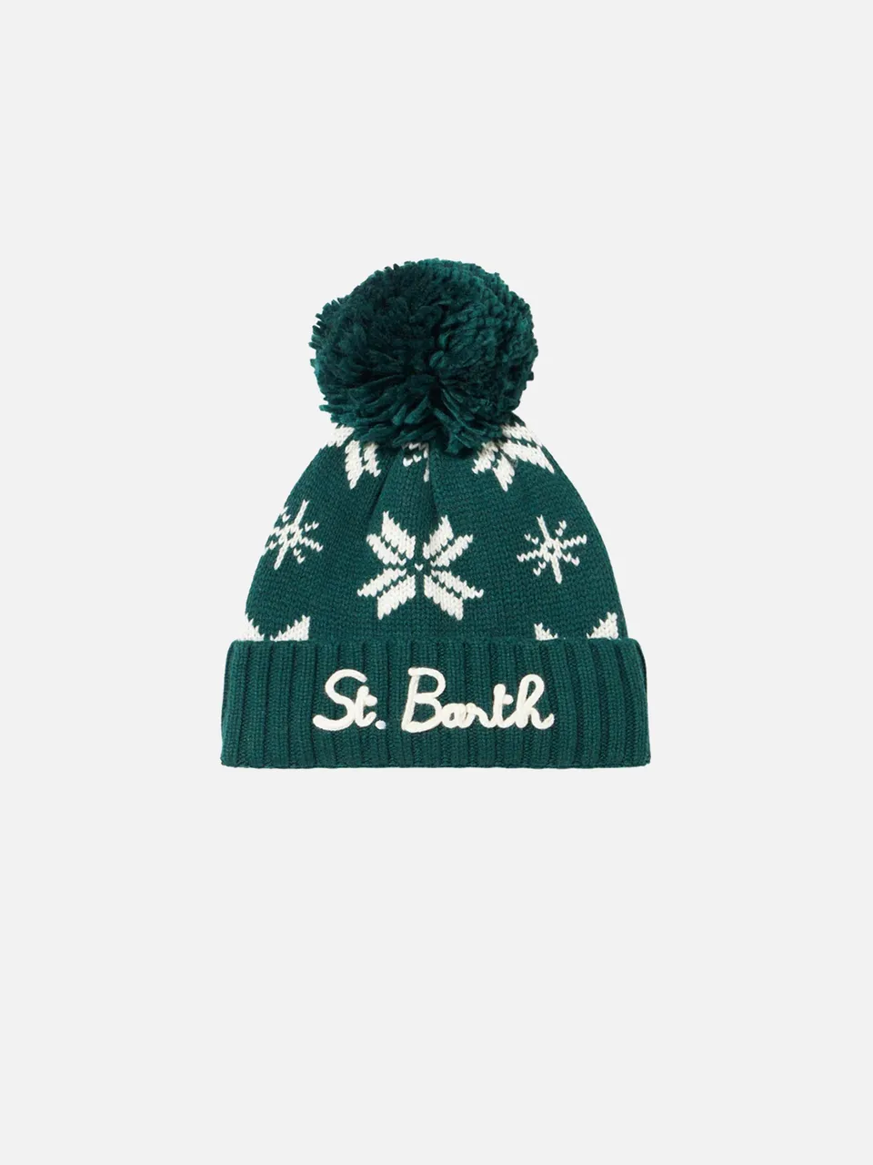 mc2-saint-barth-berretto-bimbo-maglia-verde-fantasia-norvegese image 1
