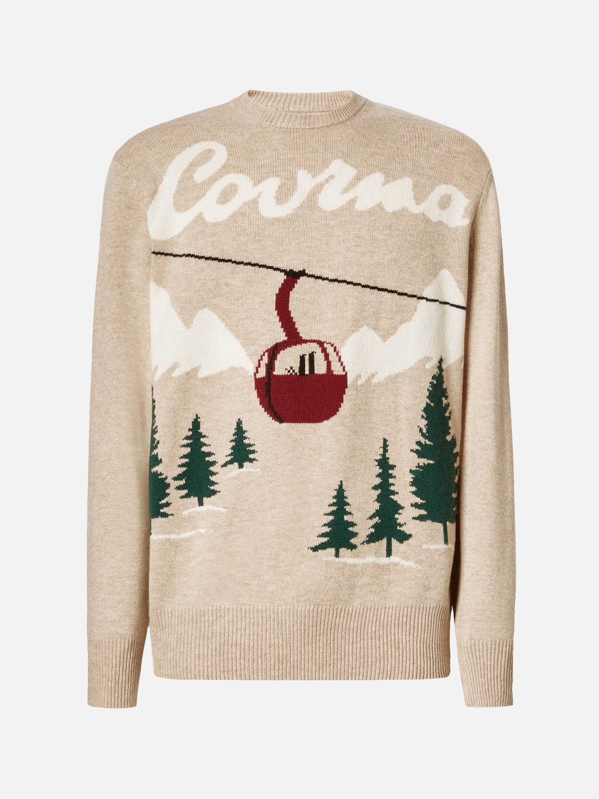 mc2-saint-barth-heron-maglione-girocollo-uomo-beige-jacquard-cartolina-courma image 5