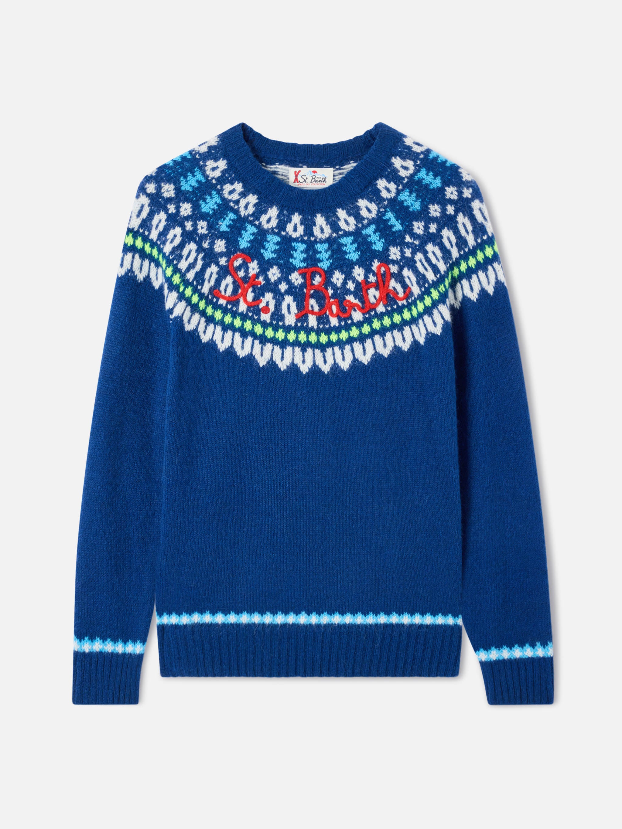 mc2-saint-barth-maglione-girocollo-heron-fair-isle-blu-navy-uomo image 5