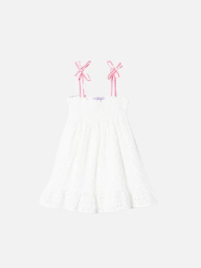 mc2-saint-barth-abito-da-bambina-sangallo-bianco-in-pizzo-cotone image 1
