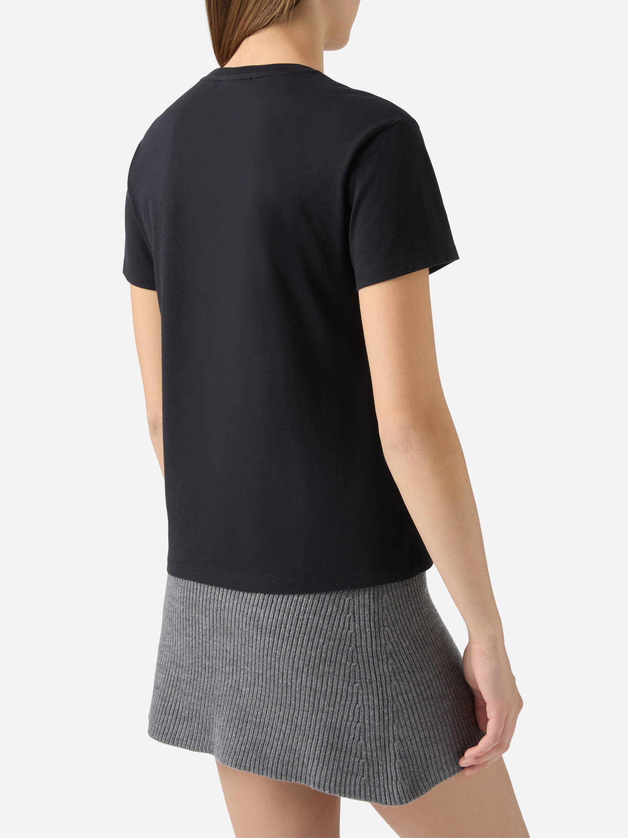 mc2-saint-barth-t-shirt-emilie-bollicine-queen-in-cotone-nero-donna image 3