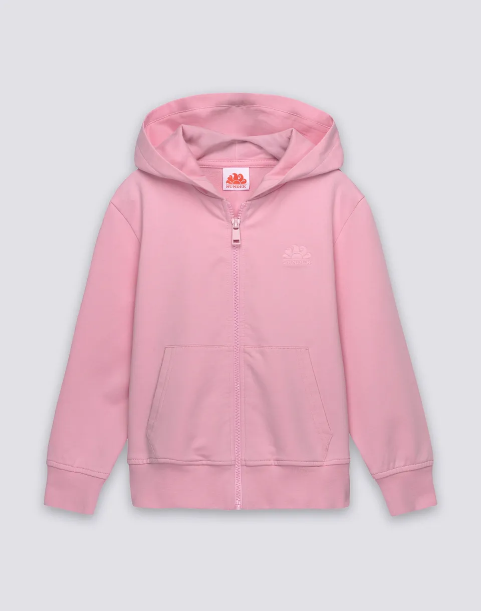 sundek-felpa-bambino-full-zip-con-cappuccio-cotone image 1