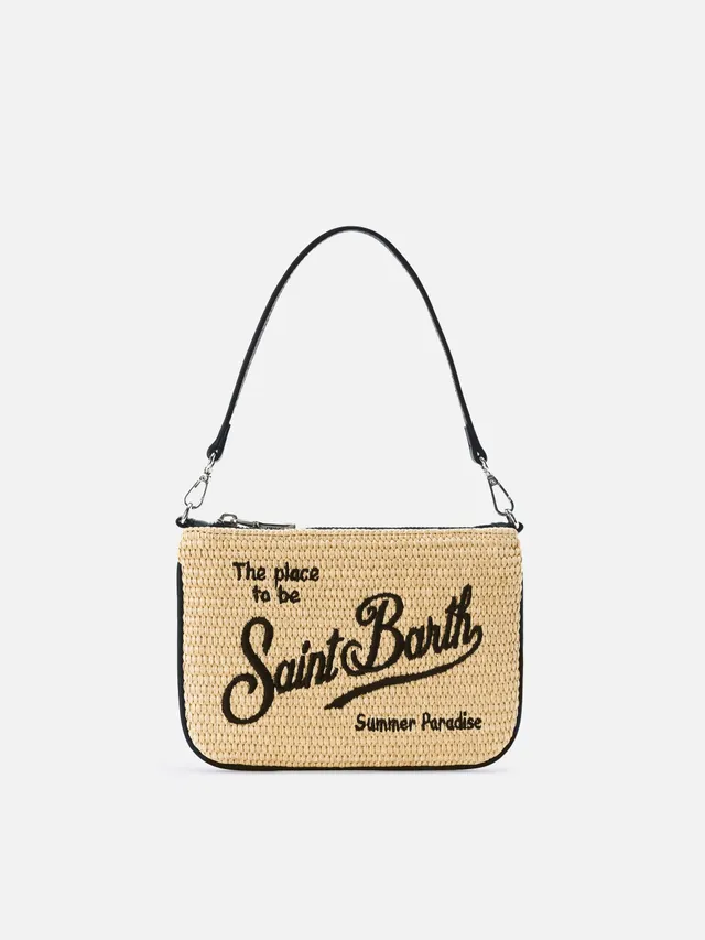 mc2-saint-barth-pouch-mini-parisienne-paglia-naturale-nero image 1