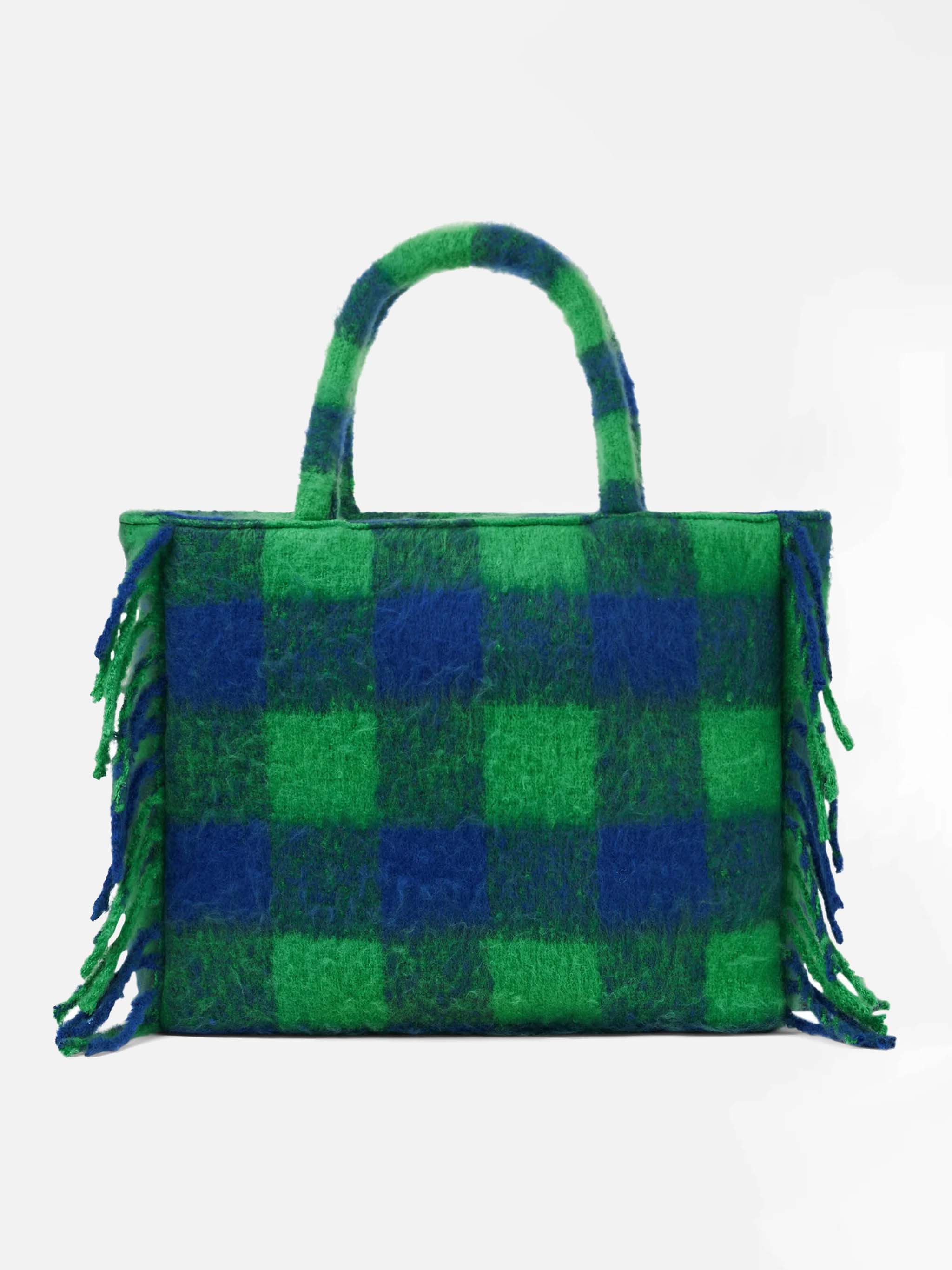 mc2-saint-barth-vanity-borsa-a-spalla-blanket-check-verde-e-blu-38x32x12-cm image 4