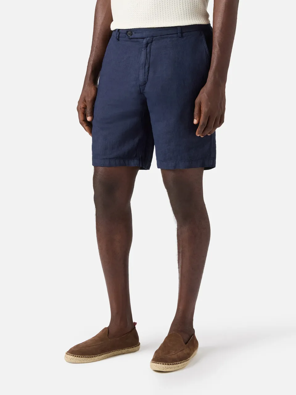 mc2-saint-barth-sebastian-bermuda-uomo-in-puro-lino-blu-navy image 1