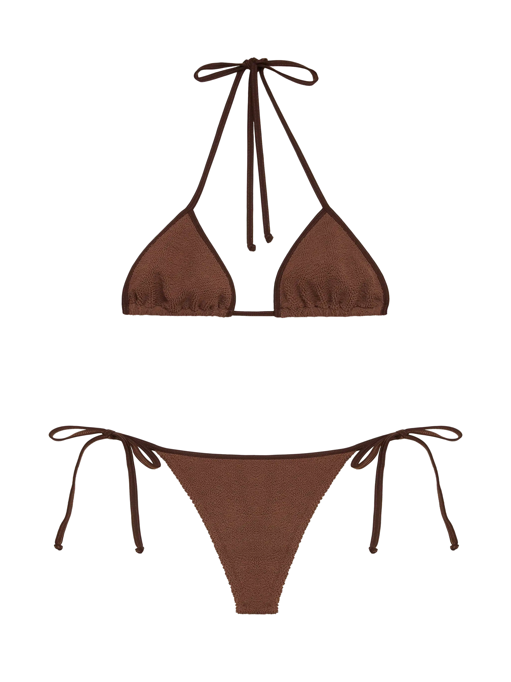 mc2-saint-barth-leah-norah-bikini-triangolo-crinkle-marrone image 1