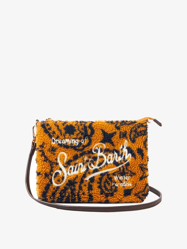 mc2-saint-barth-pouch-tracolla-donna-parisienne-sherpa-bandana-ocra-20x28-cm image 1