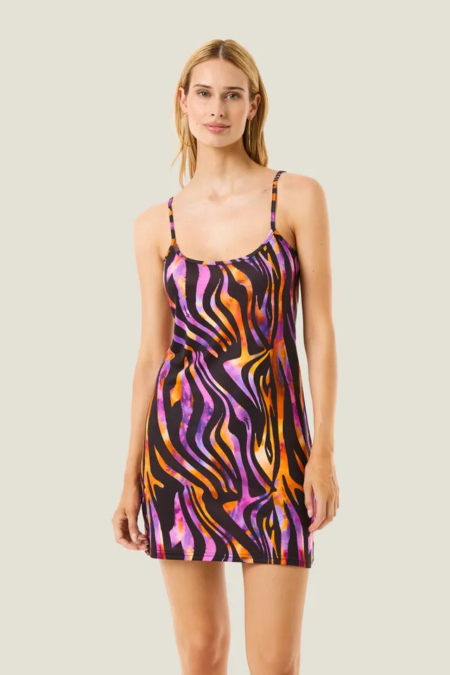 4giveness-abito-corto-hypnotic-zebra-vestito-donna image 1