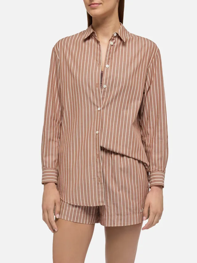 mc2-saint-barth-brigitte-camicia-donna-in-cotone-a-righe-sea-sun-st-barth image 1