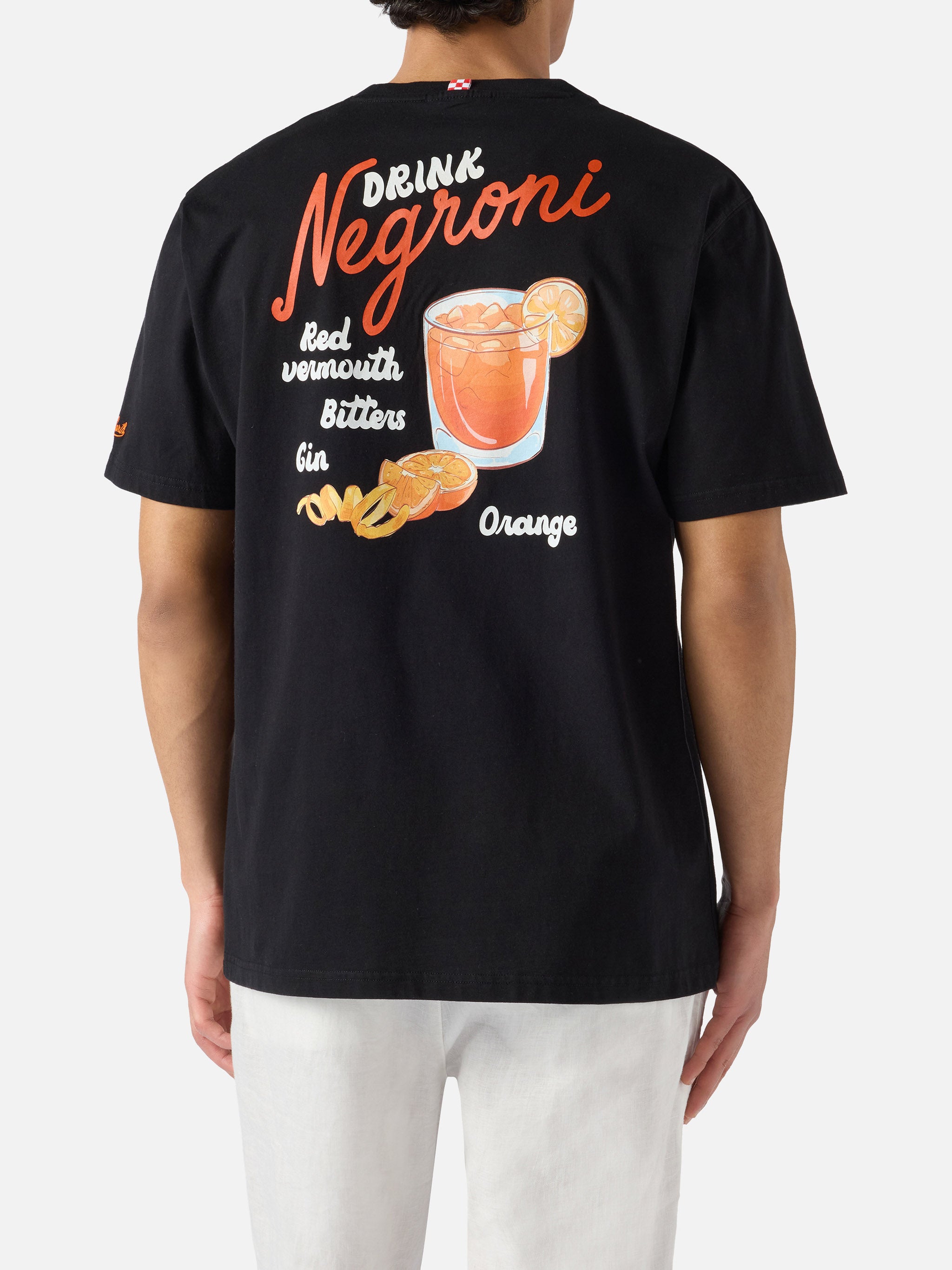 t-shirt-portland-nera-con-illustrazione-negroni-drink-mc2-saint-barth image 4