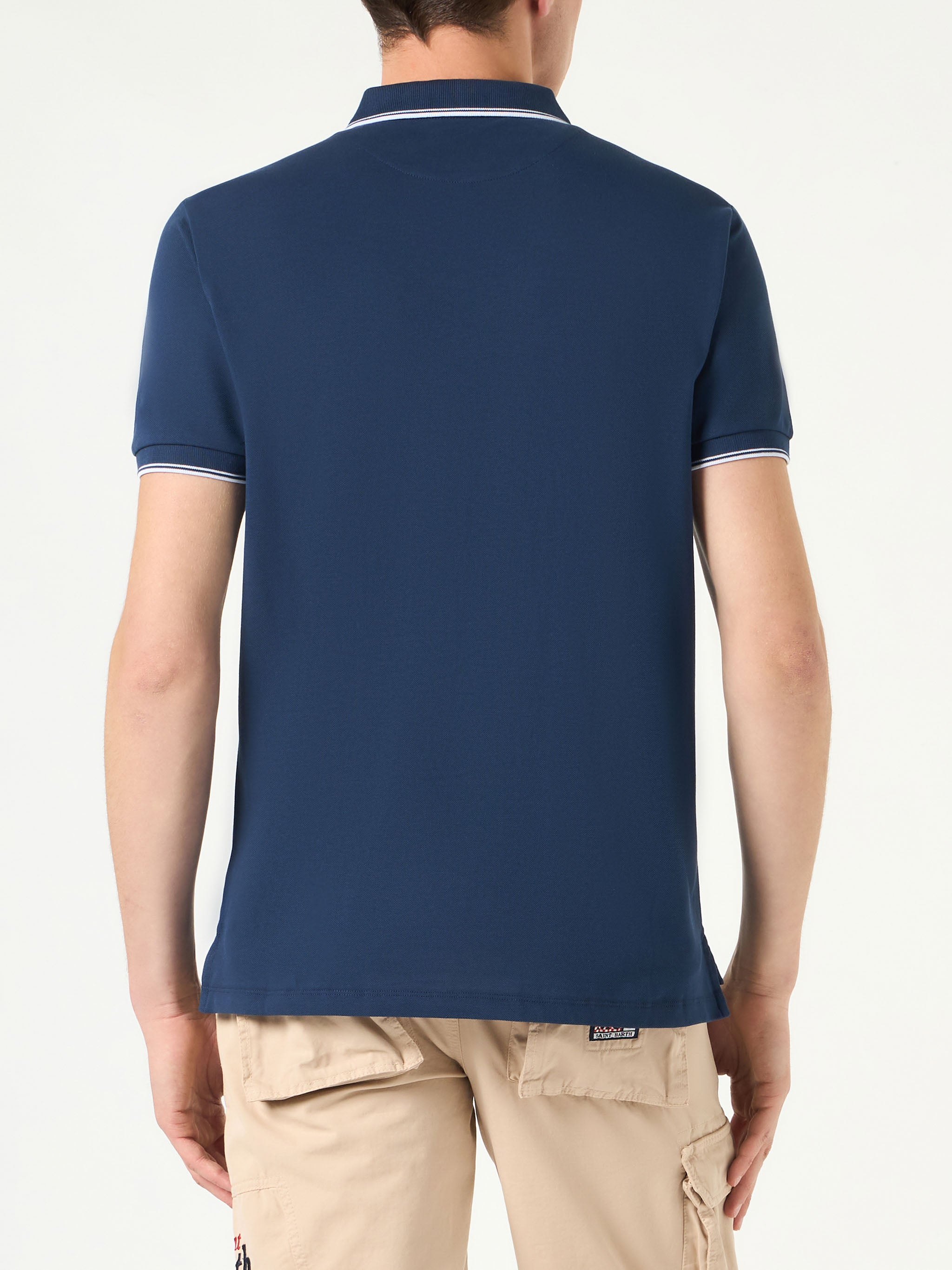 mc2-saint-barth-ecstasea-polo-piquet-uomo-blu-navy-con-logo-st-barth image 3