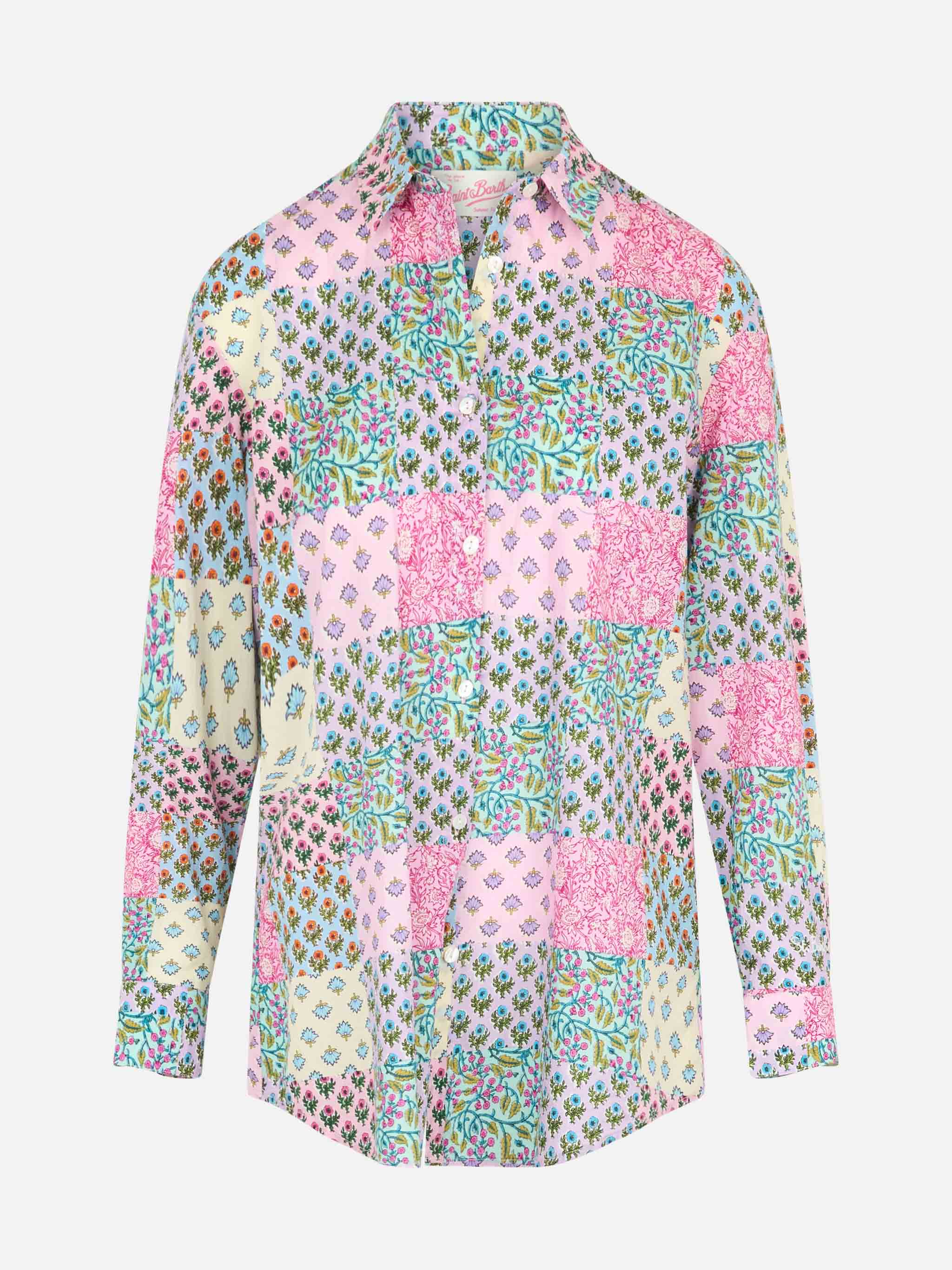 mc2-saint-barth-brigitte-camicia-donna-in-cotone-stampa-floreale-multicolor-over image 4