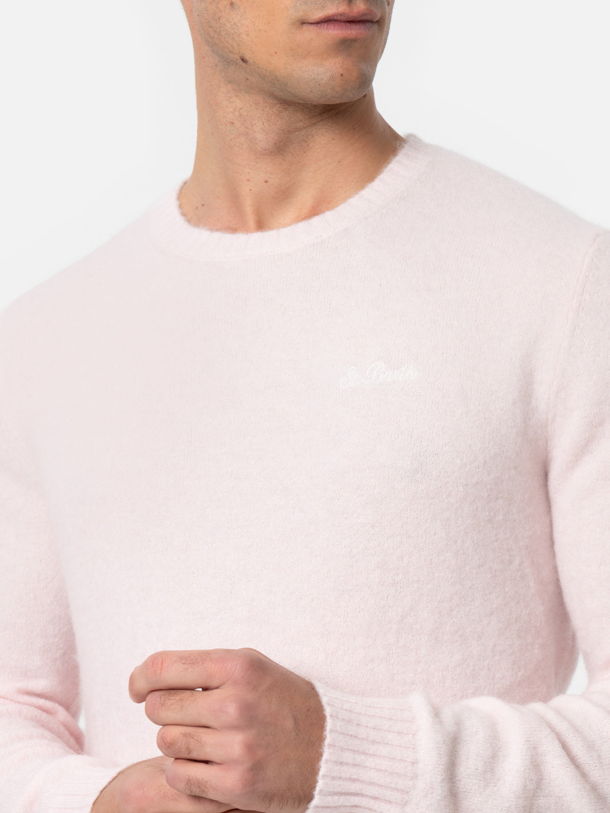 mc2-saint-barth-maglione-girocollo-regent-in-alpaca-stretch-rosa image 2