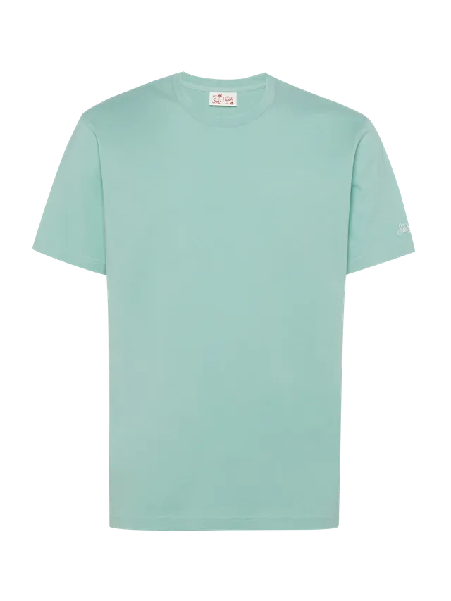 mc2-saint-barth-t-shirt-dover-in-jersey-di-cotone-verde-salvia-con-ricamo-st-bar image 1