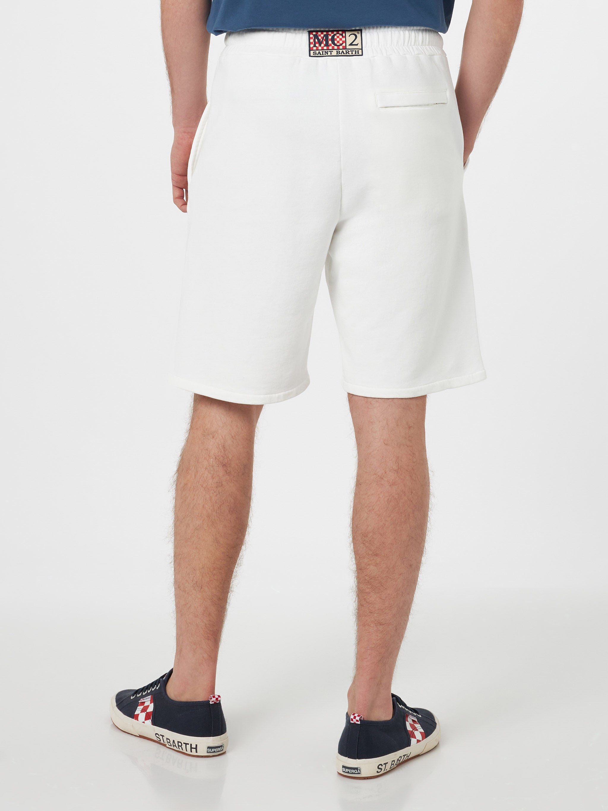 mc2-saint-barth-randle-bermuda-uomo-felpa-cotone-bianco image 2