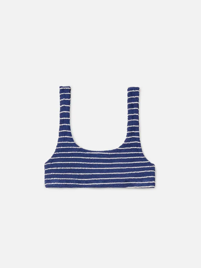 mc2-saint-barth-top-bikini-naima-bralette-crinkle-blu-a-righe-donna image 1
