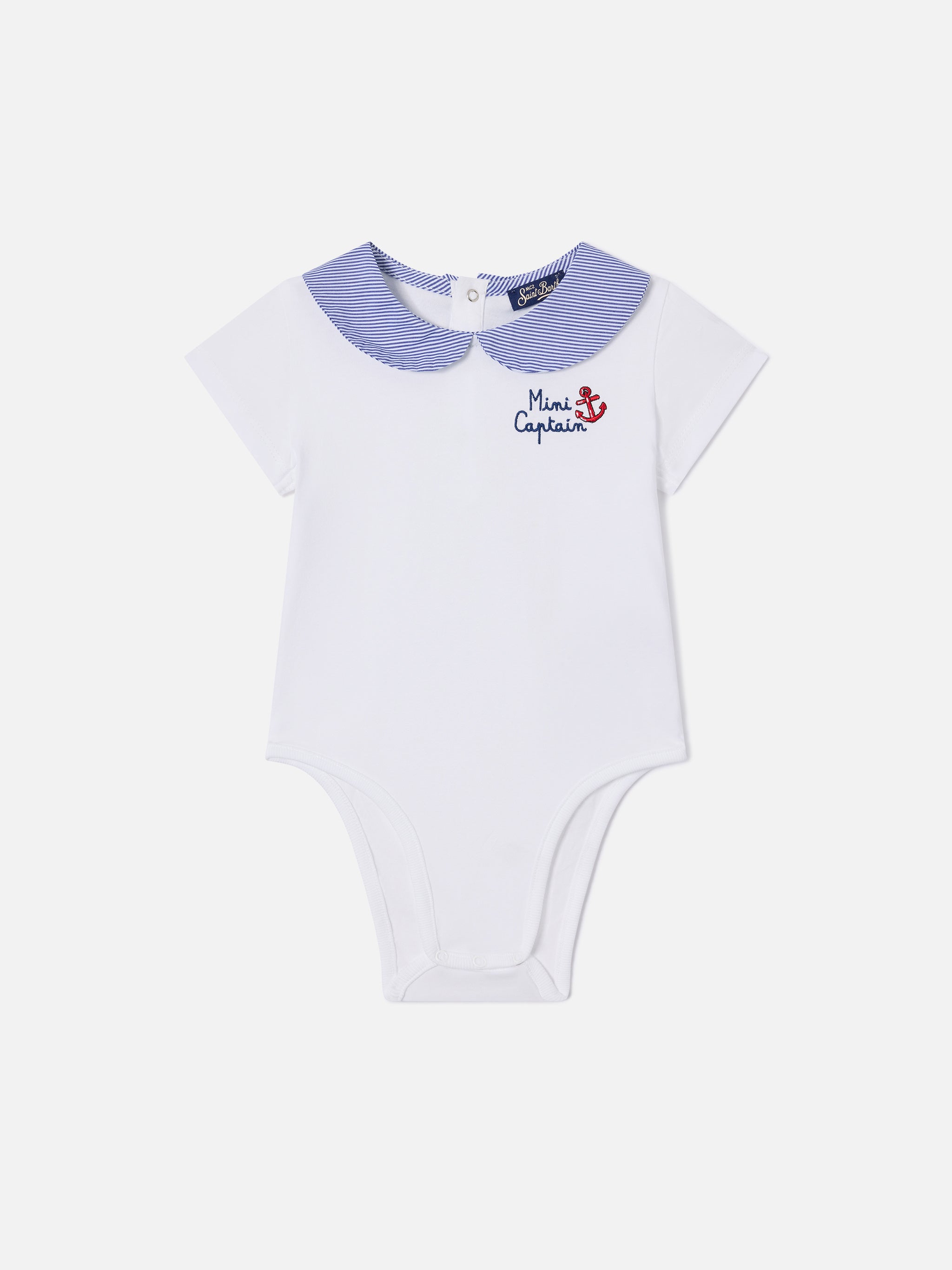 mc2-saint-barth-body-lou-neonato-cotone-organico-bianco-ricamo-mini-captain image 1