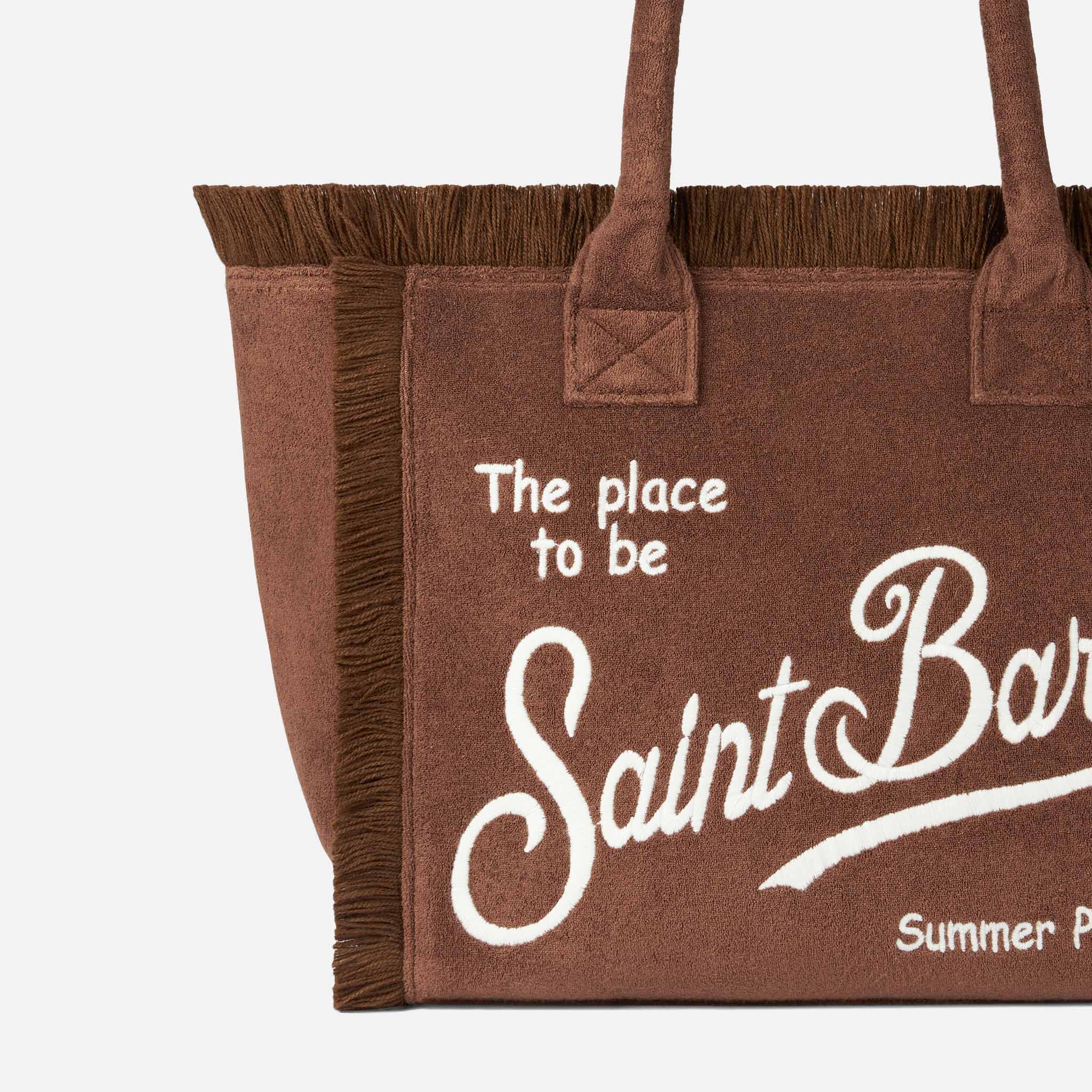 mc2-saint-barth-vanity-sponge-borsa-shopper-spugna-marrone image 4