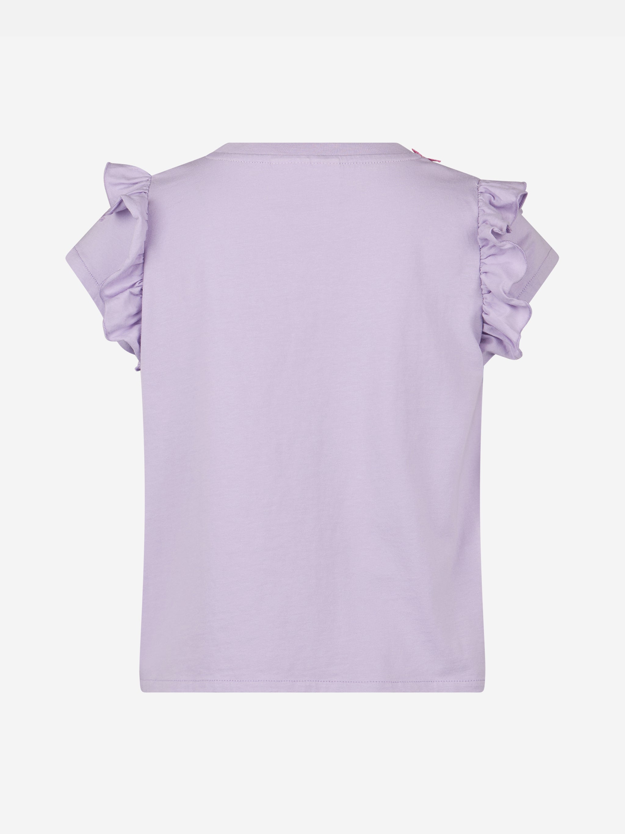 mc2-saint-barth-t-shirt-bambina-cotone-rosa-con-balza-e-ricamo image 2