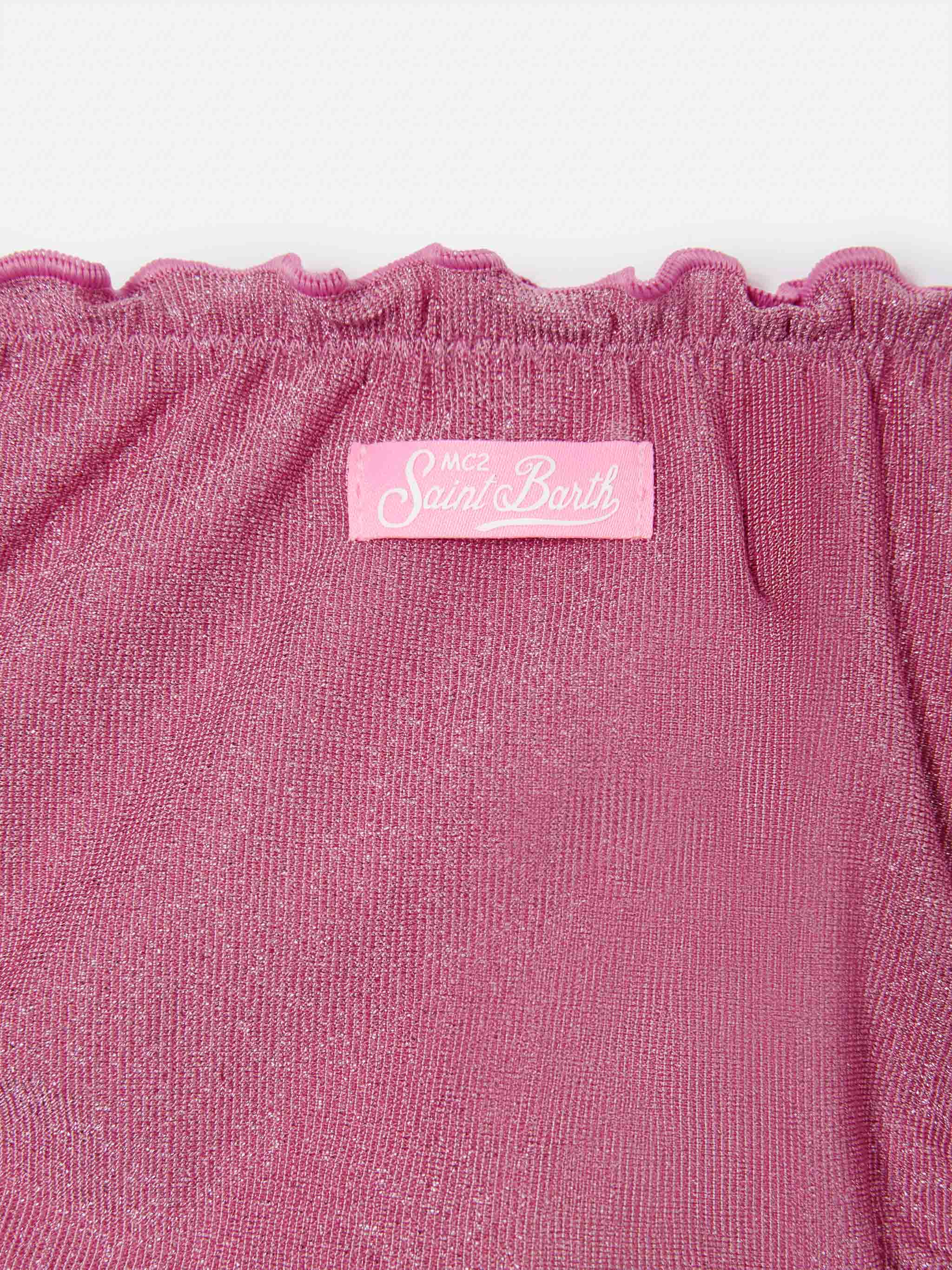 mc2-saint-barth-cric-slip-mare-bambina-lurex-rosa-scuro-tinta-unita image 3