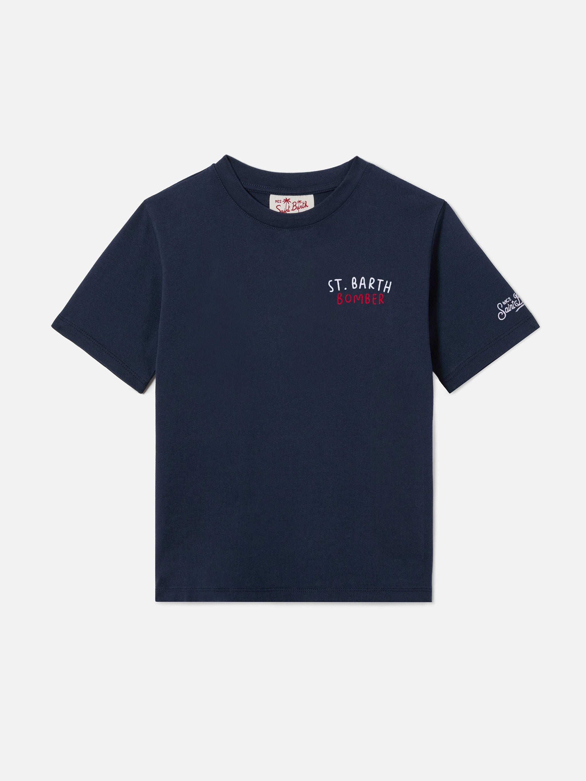 mc2-saint-barth-portland-jr-t-shirt-bambino-blu-cotone-ricamo-bomber image 3