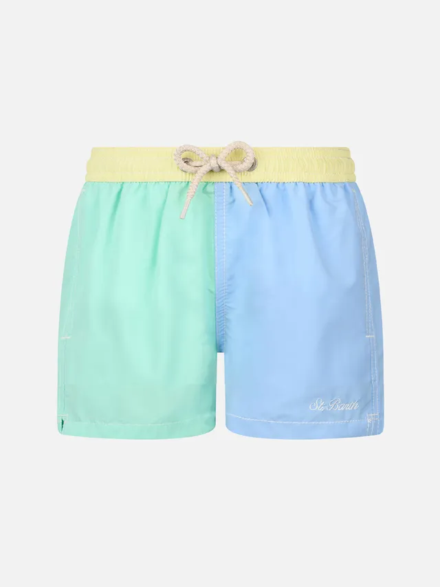 mc2-saint-barth-costume-da-bagno-bambino-patmos-jr-color-block-a-media-lunghezza image 1