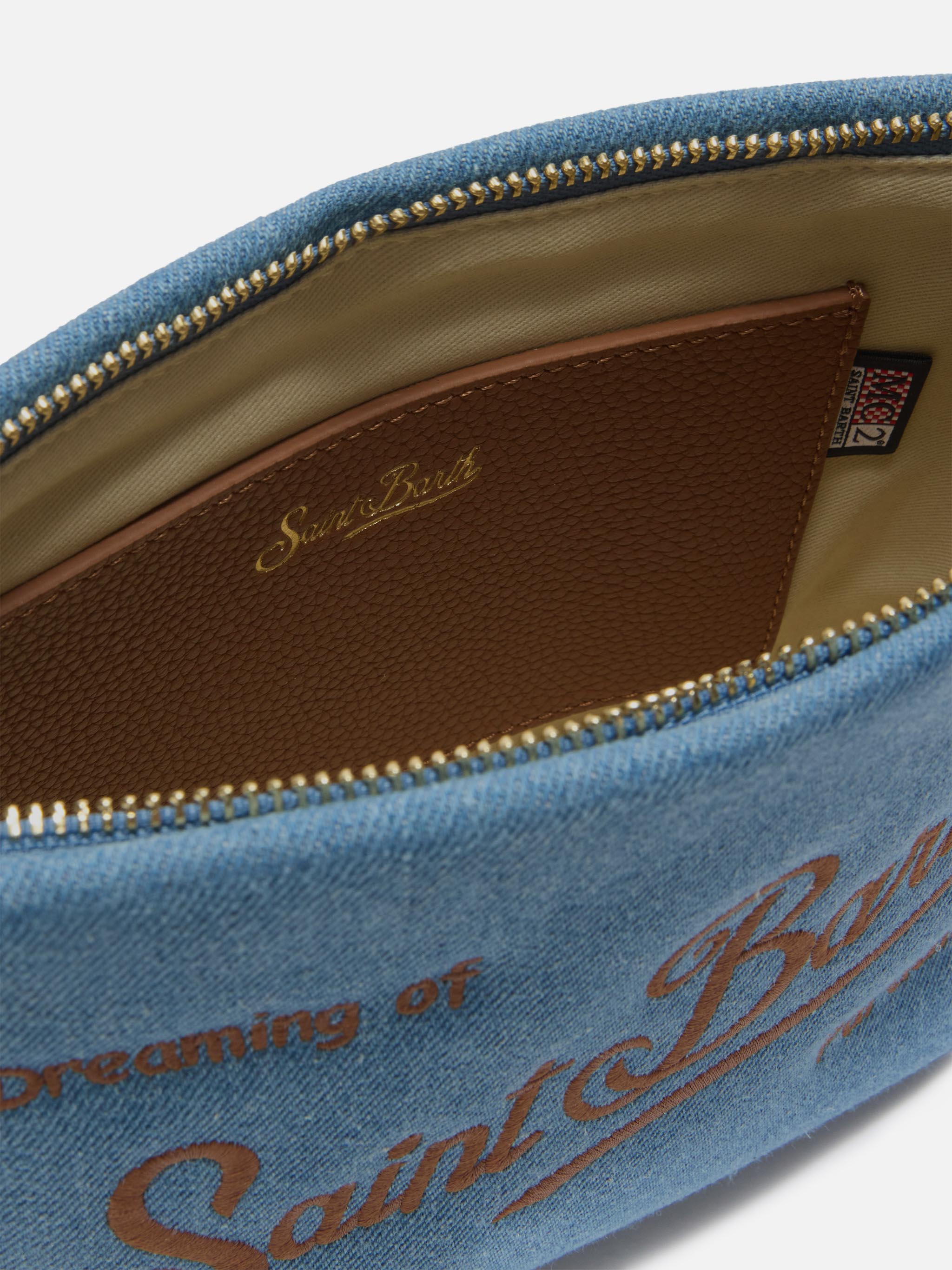 mc2-saint-barth-aline-borsa-denim-pelle-blu-marrone image 5