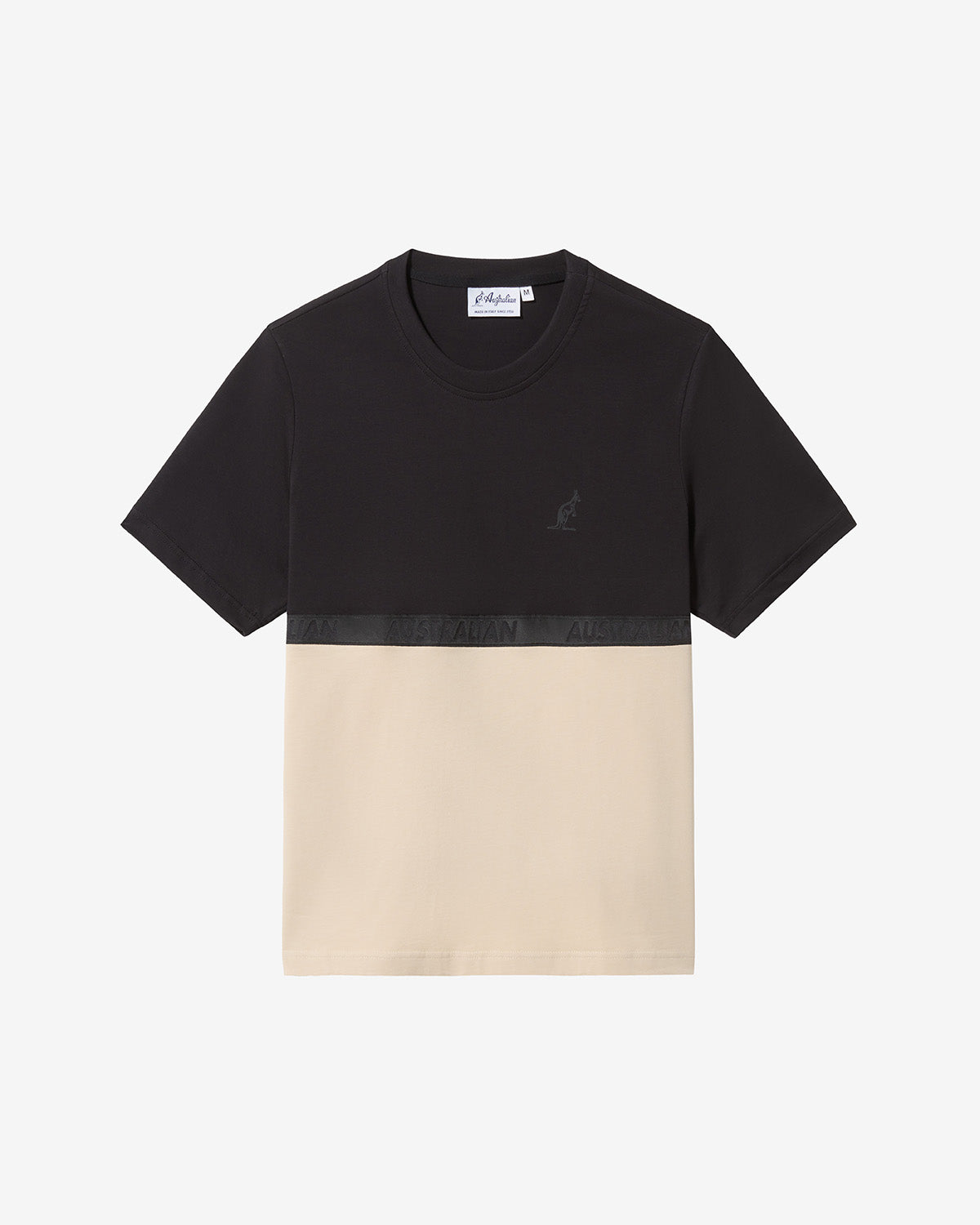 australian-color-block-t-shirt-in-cotone-sabbia-logo-rifrangente image 5