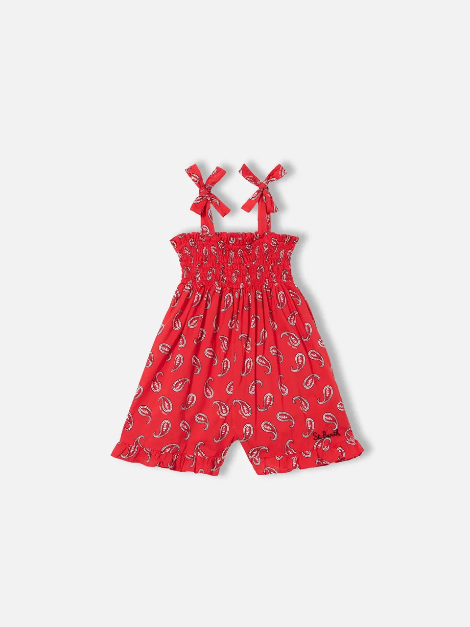 mc2-saint-barth-tutina-da-bambina-con-stampa-paisley-rossa image 1