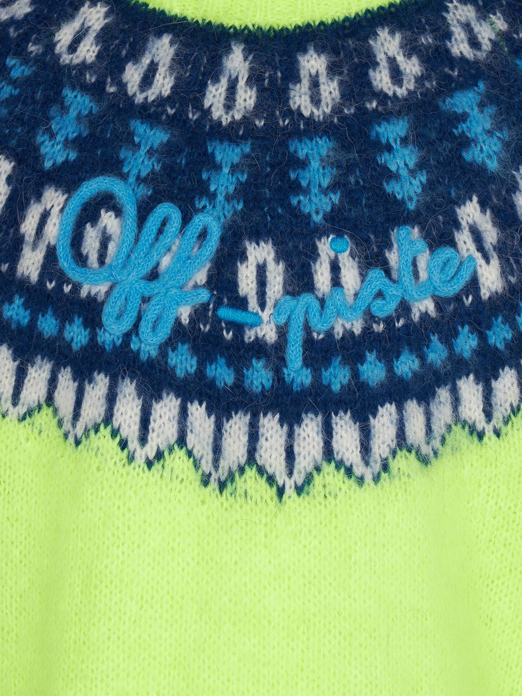 mc2-saint-barth-maglione-bambino-giallo-fluo-jacquard-islandese-off-piste image 3