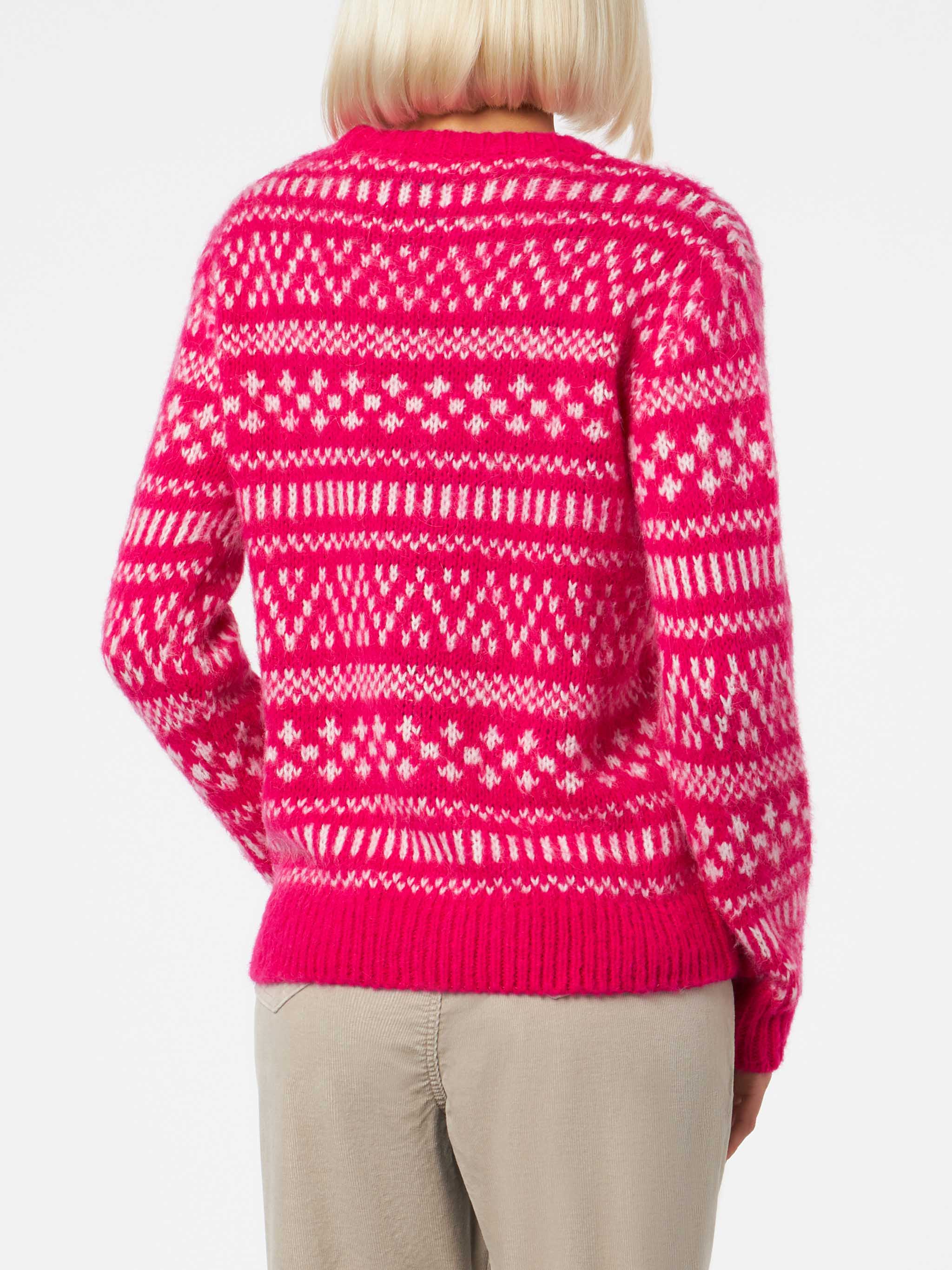 mc2-saint-barth-new-queen-que0025-maglia-donna-fucsia-queen-of-chalet-fair-isle image 3