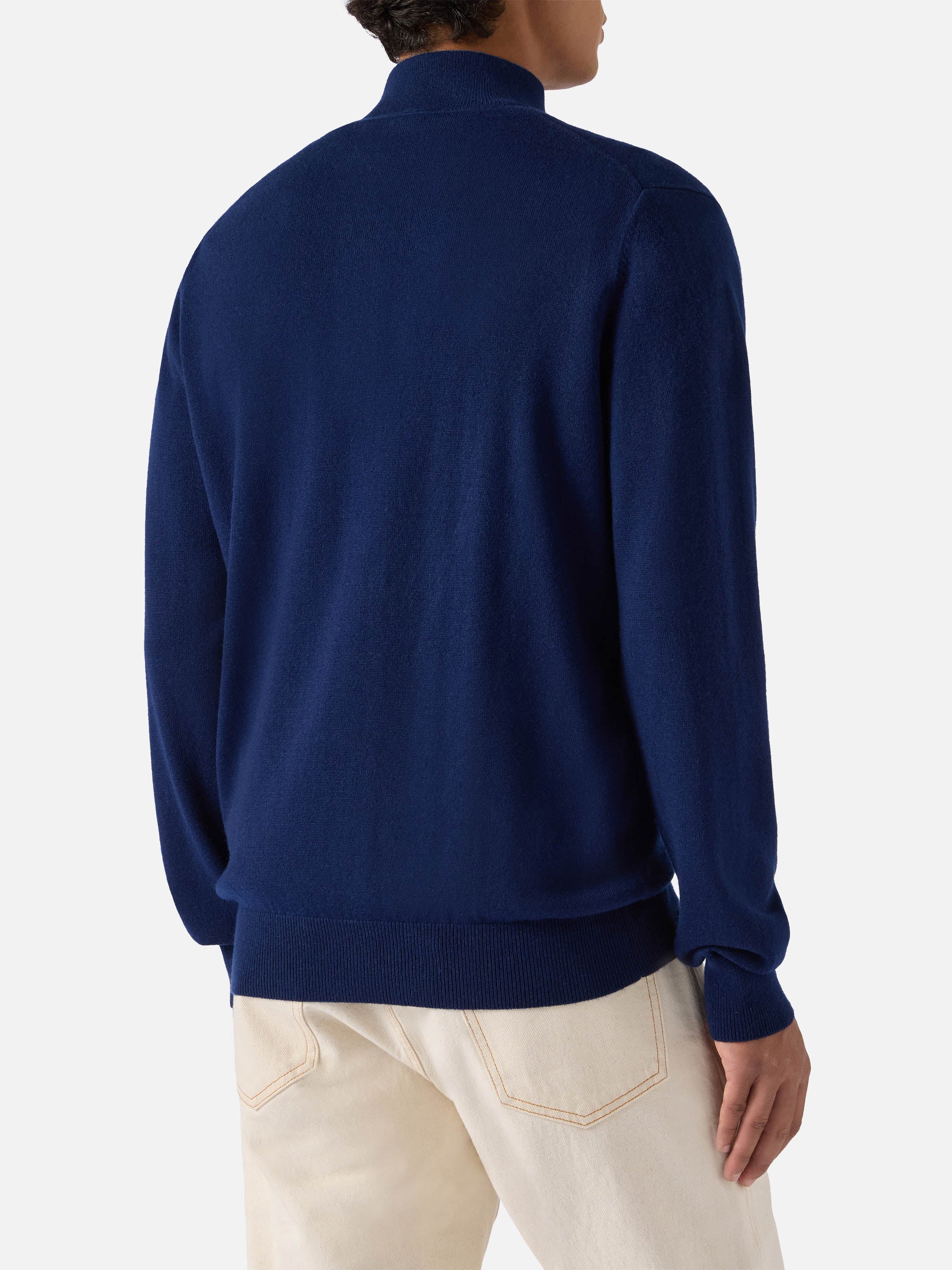 mc2-saint-barth-dor0003-maglione-mezzocollo-zip-in-lana-merino-e-cashmere-blu-na image 3