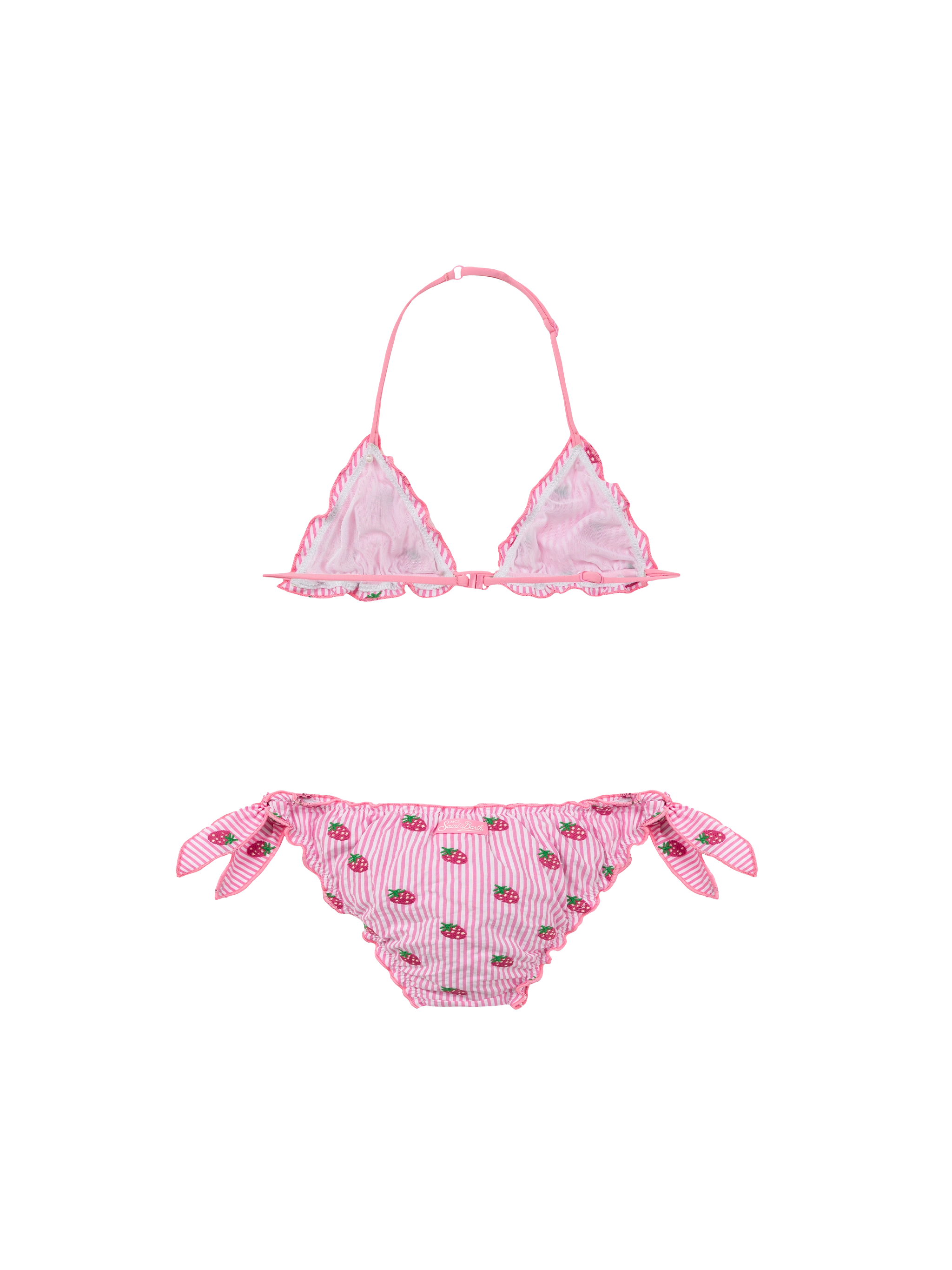 mc2-saint-barth-bikini-triangolo-cris-bambina-seersucker-rosa-fragoline image 2
