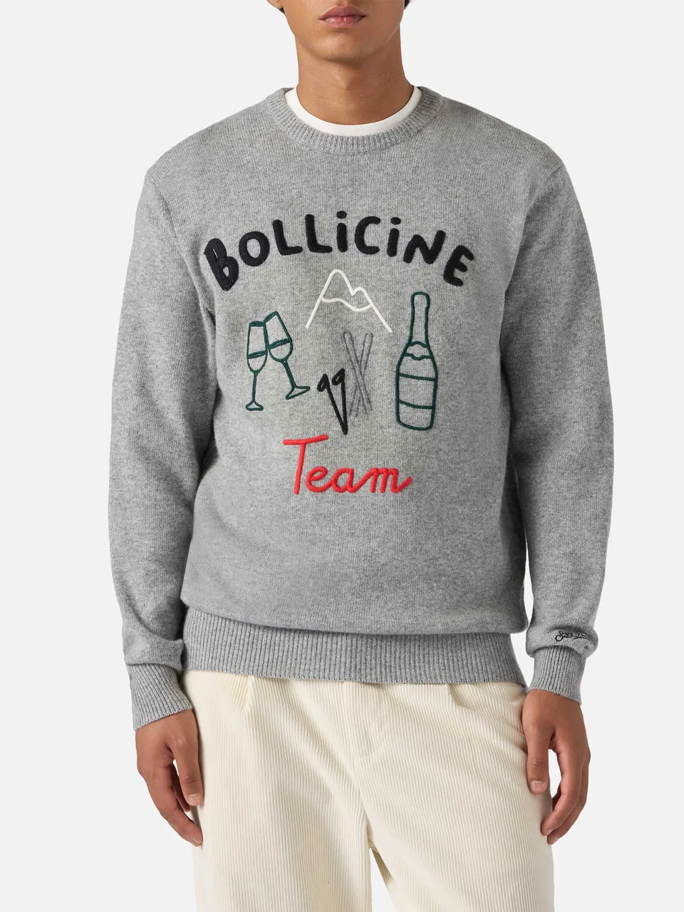 mc2-saint-barth-heron-maglione-uomo-girocollo-misto-cashmere-grigio-bollicine-te image 1
