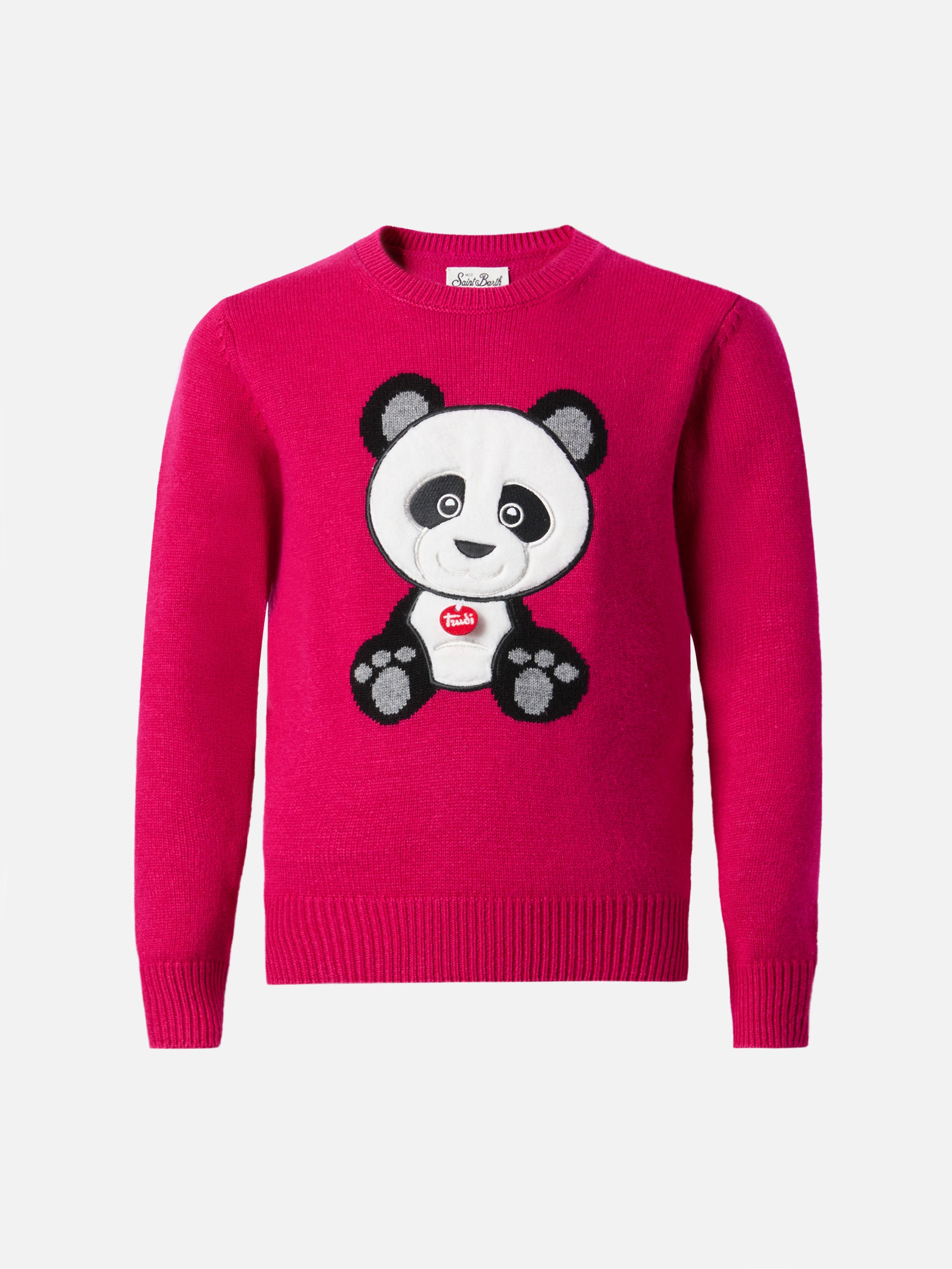 mc2-saint-barth-maglione-girocollo-princess-in-misto-cashmere-con-patch-panda-tr image 1
