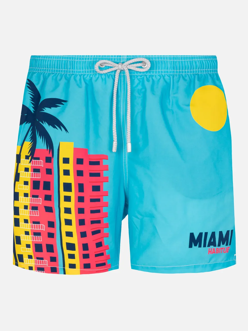 mc2-saint-barth-gustavia-costume-mare-media-lunghezza-con-stampa-cartolina-miami image 1