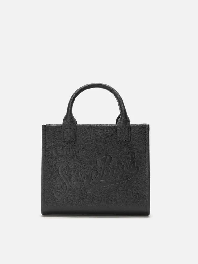 mc2-saint-barth-borsa-vanity-bag-midi-pelle-martellata-nera-25-5x20x12-cm image 1