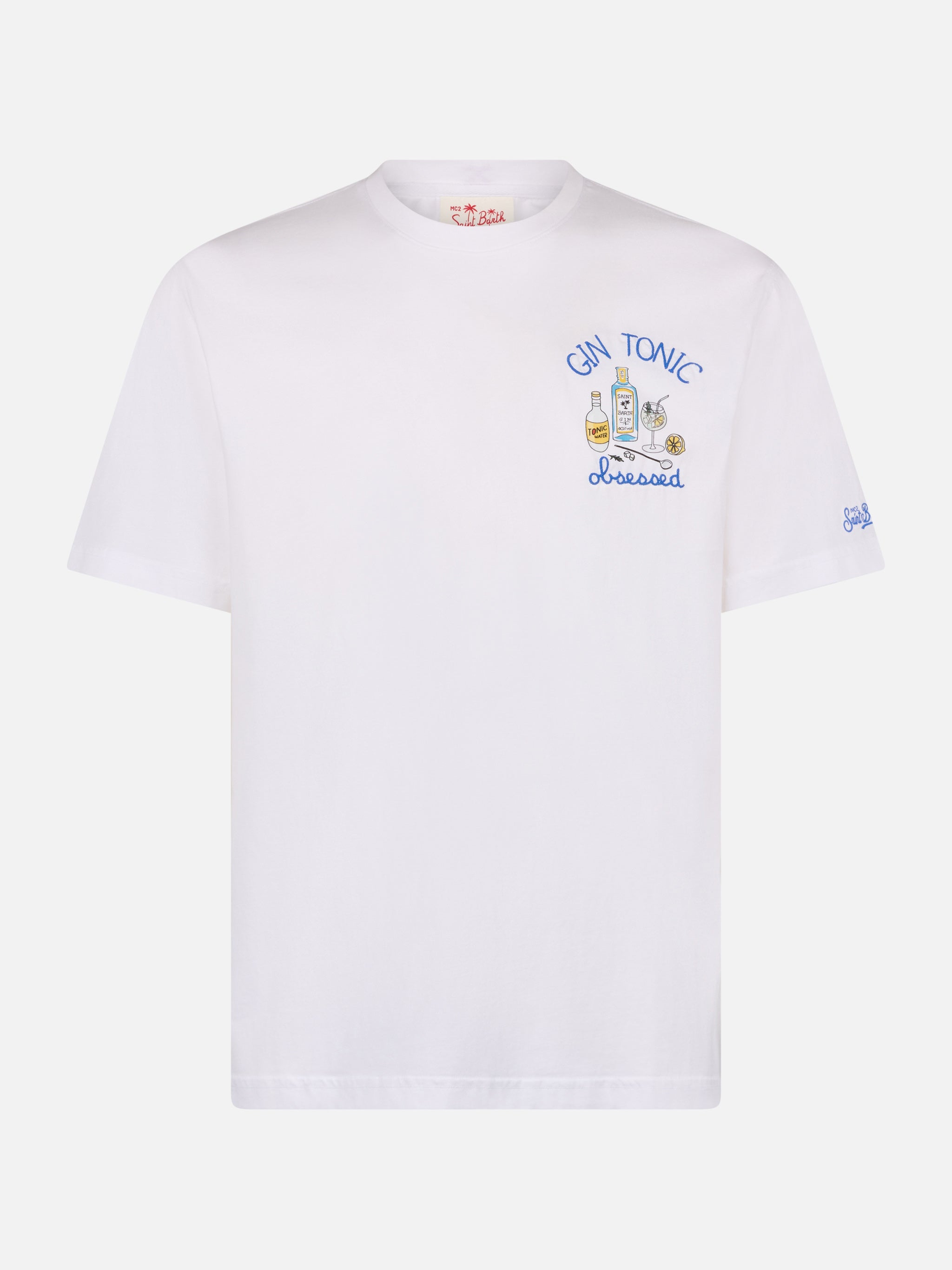 mc2-saint-barth-t-shirt-uomo-in-cotone-con-ricamo-cocktail-gin-tonic-obsessed image 4